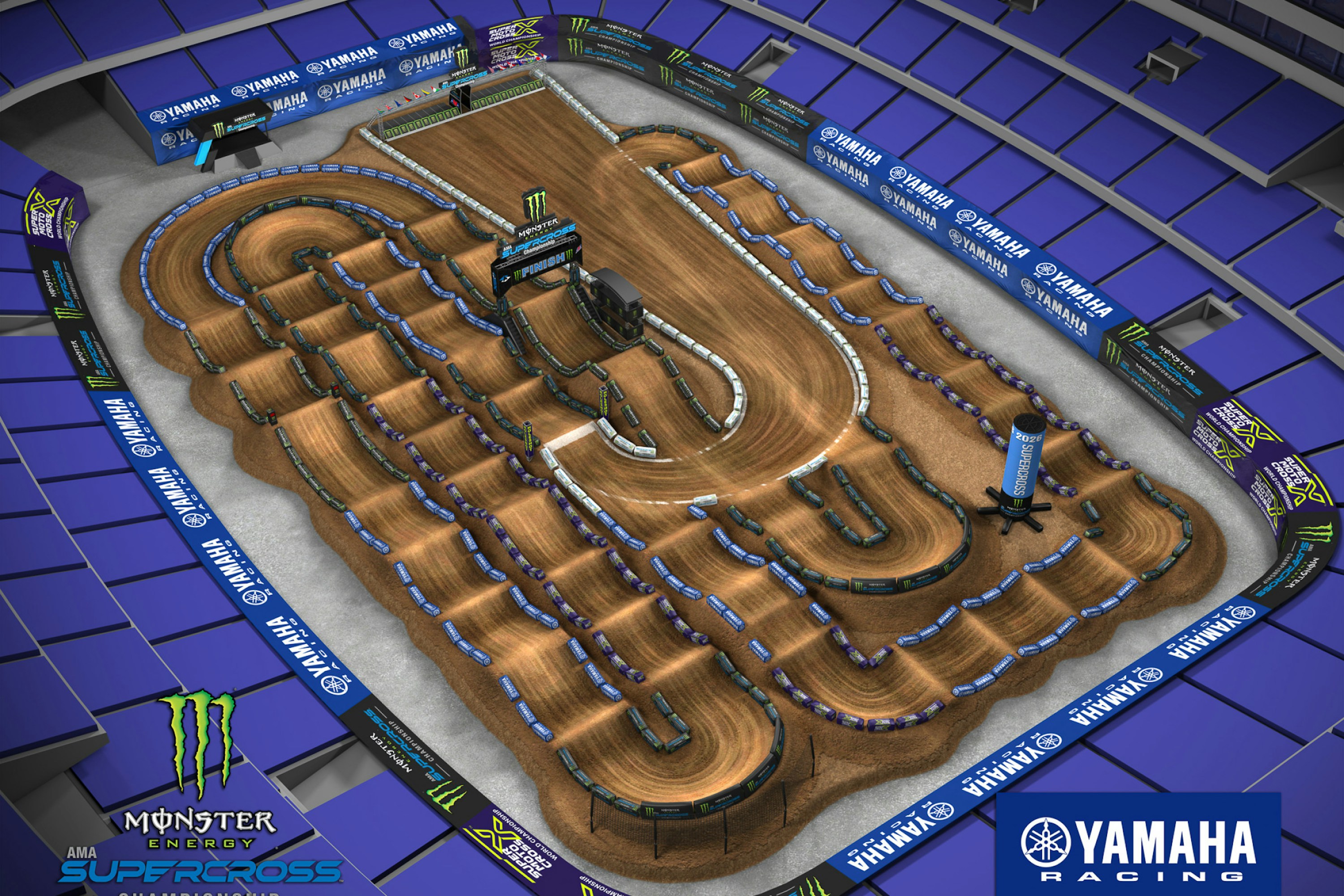 2026 Monster Energy Supercross Track Map Images for All 17 Rounds - Racer X
