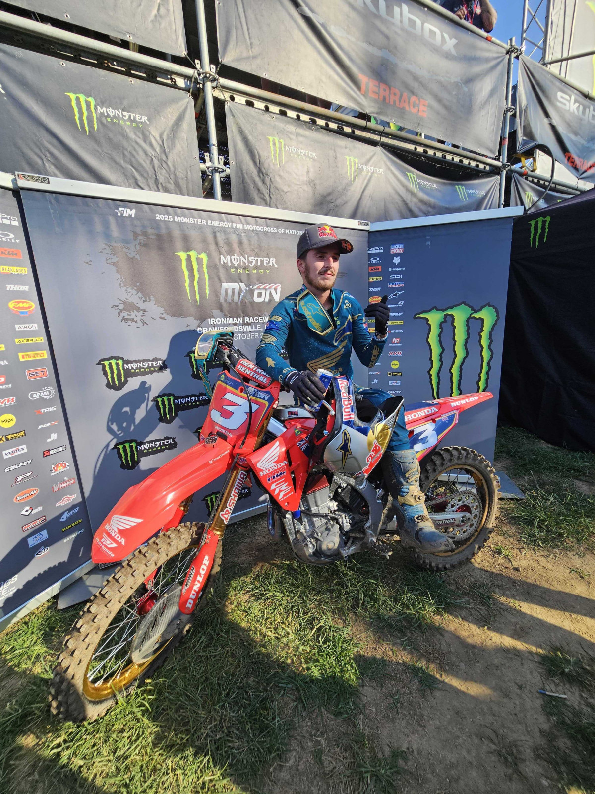 Australia's Hunter Lawrence (Honda) won the Open qualifying race.