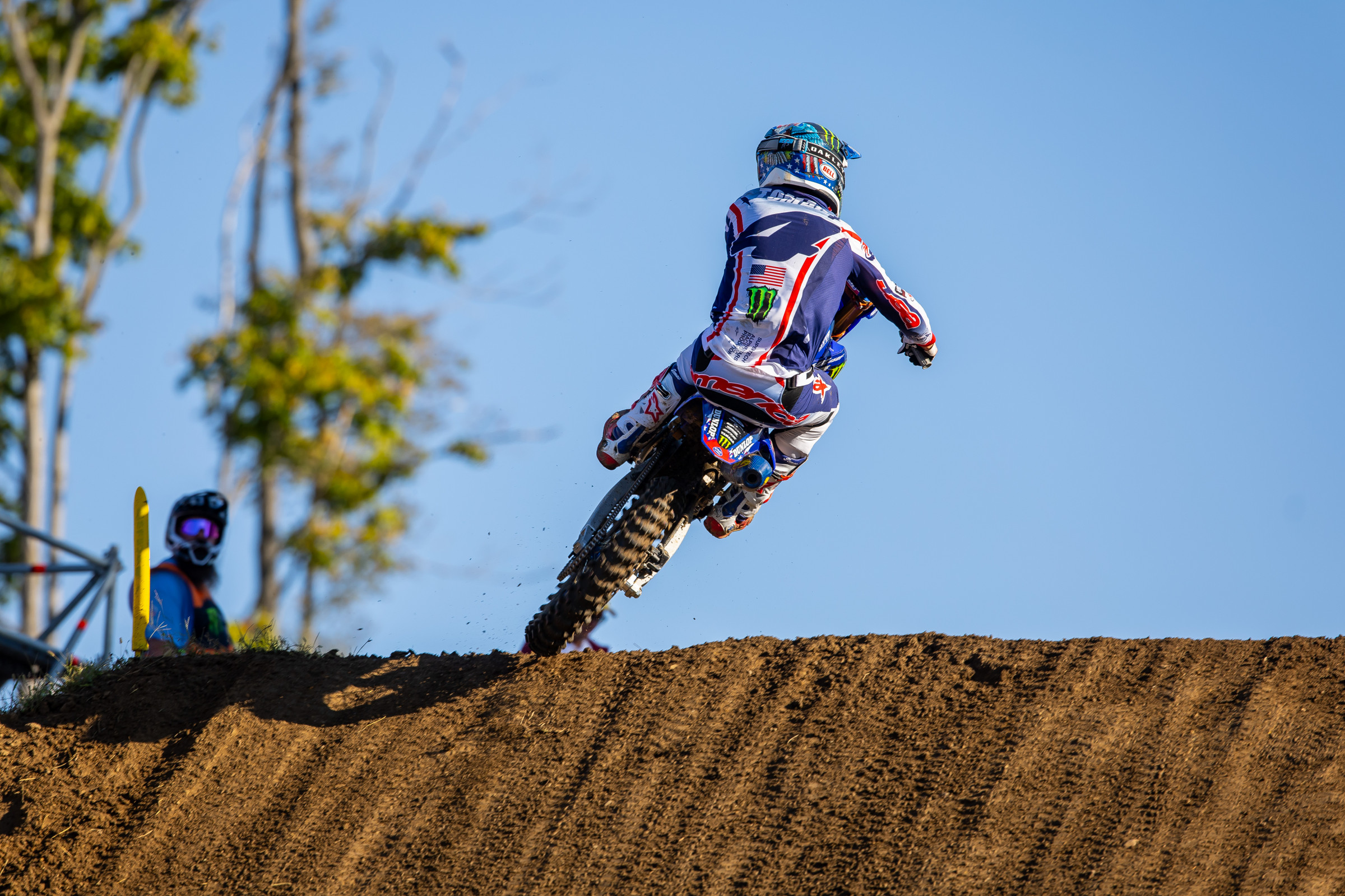 Tomac was fourth in the first moto and came through with a strong second in moto three.