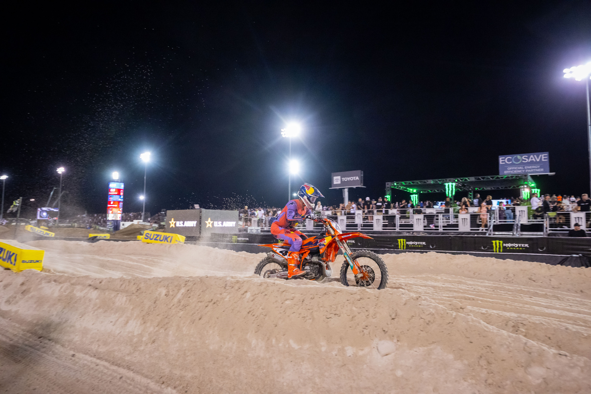 This second-moto photo from Las Vegas is the last one we'll ever get of Sexton on a KTM. He went down soon after and that ended his Motocross of Nations entry.