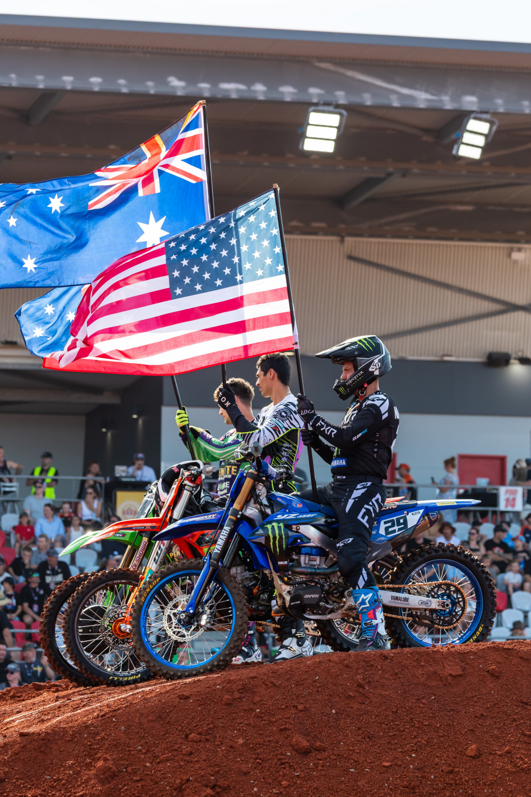 Phil hanging with his Australian buddies.
