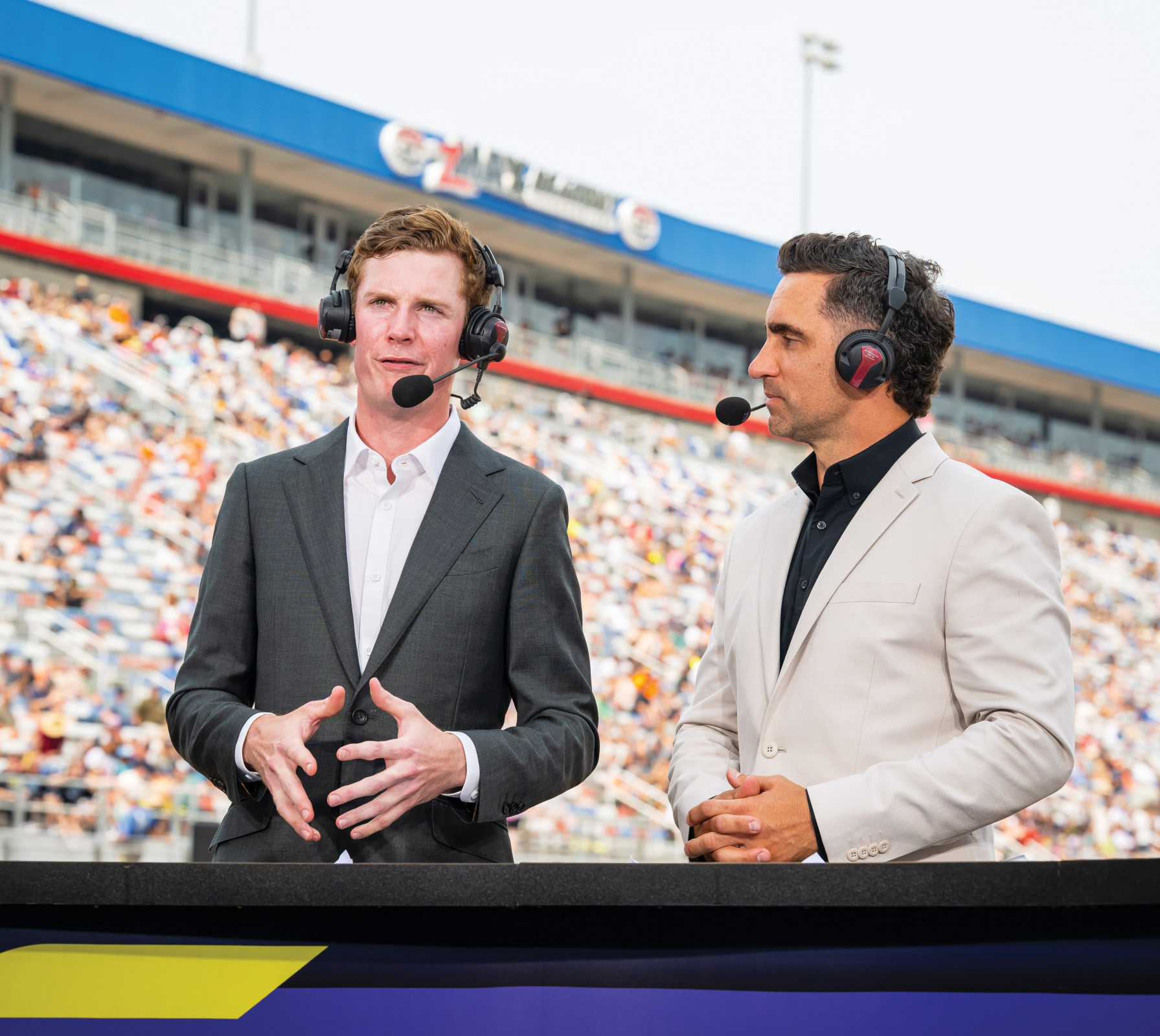 The AC and JB of the AC & JB Show, Adam Cianciarulo and Justin Brayton.