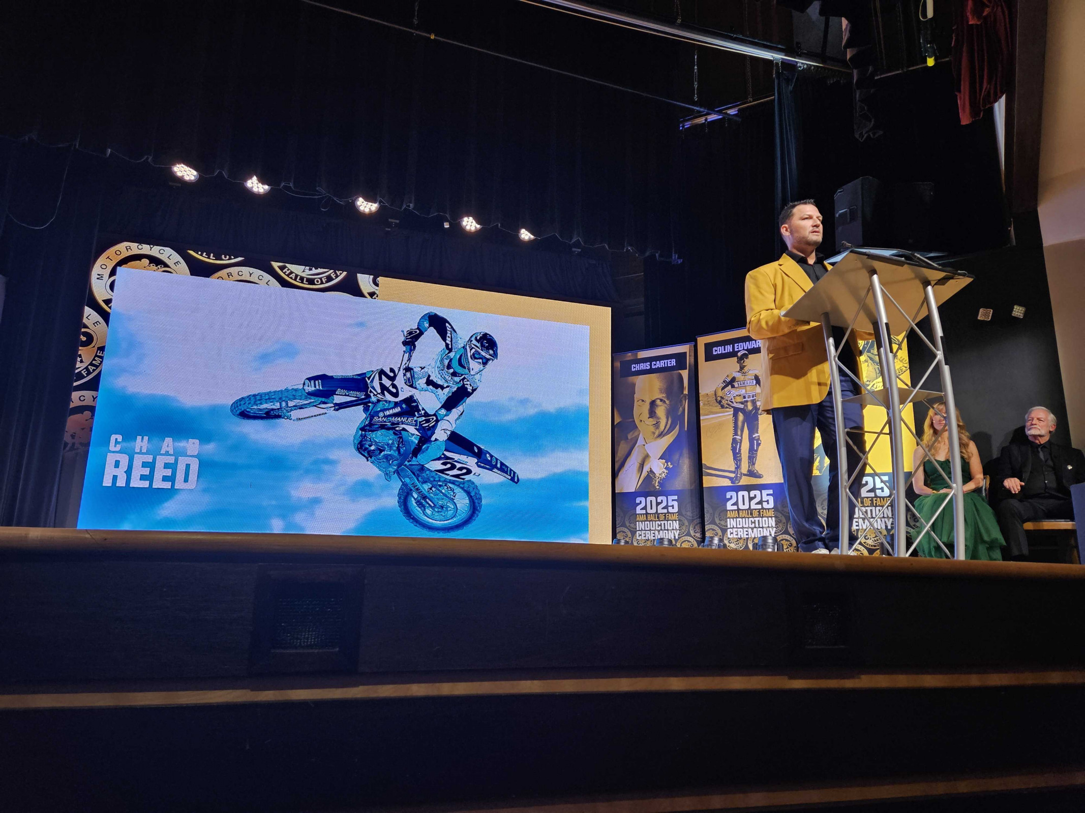 Chad Reed during his induction speech.