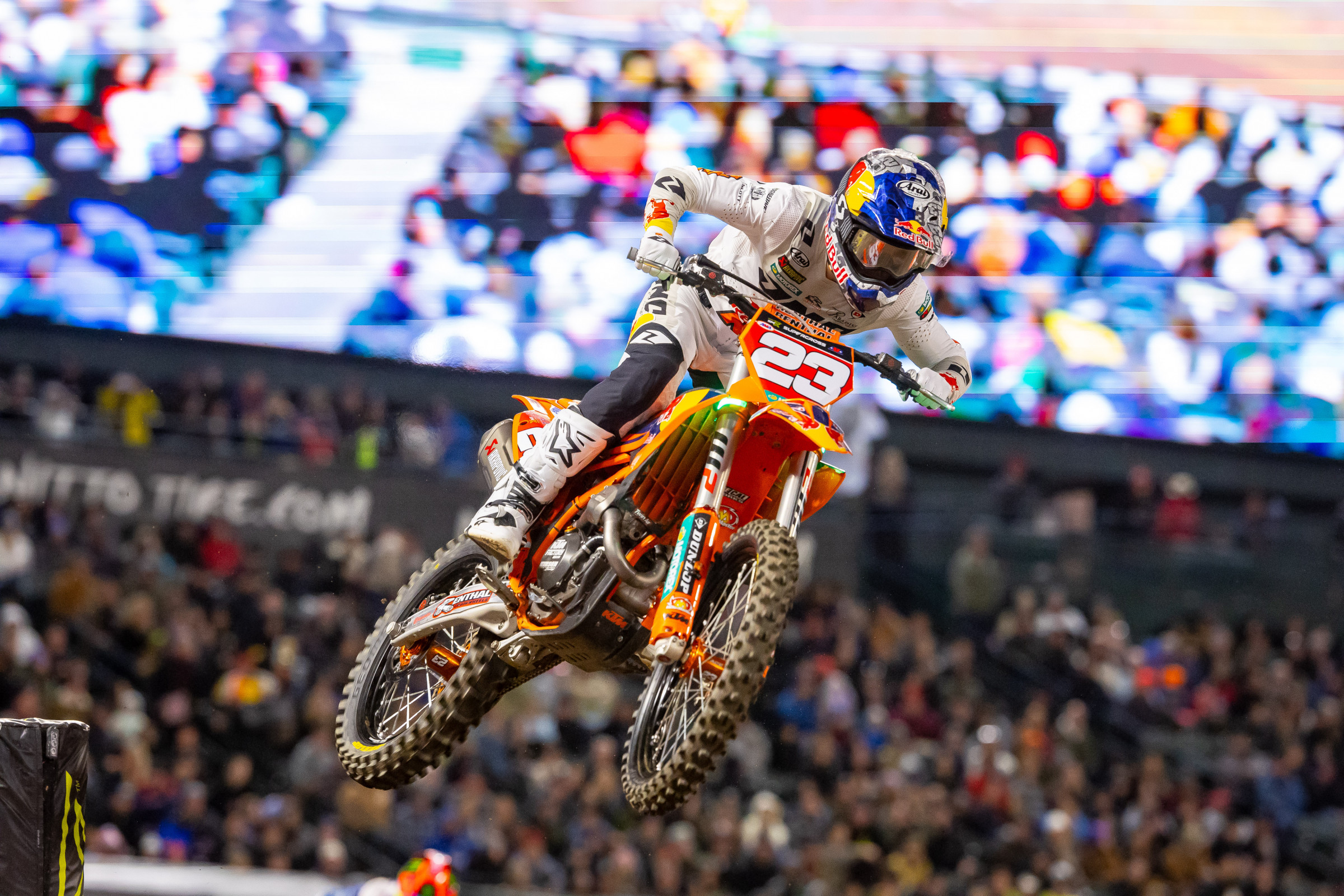 Julien Beaumer with the points lead at the 2025 Anaheim 2 SX.