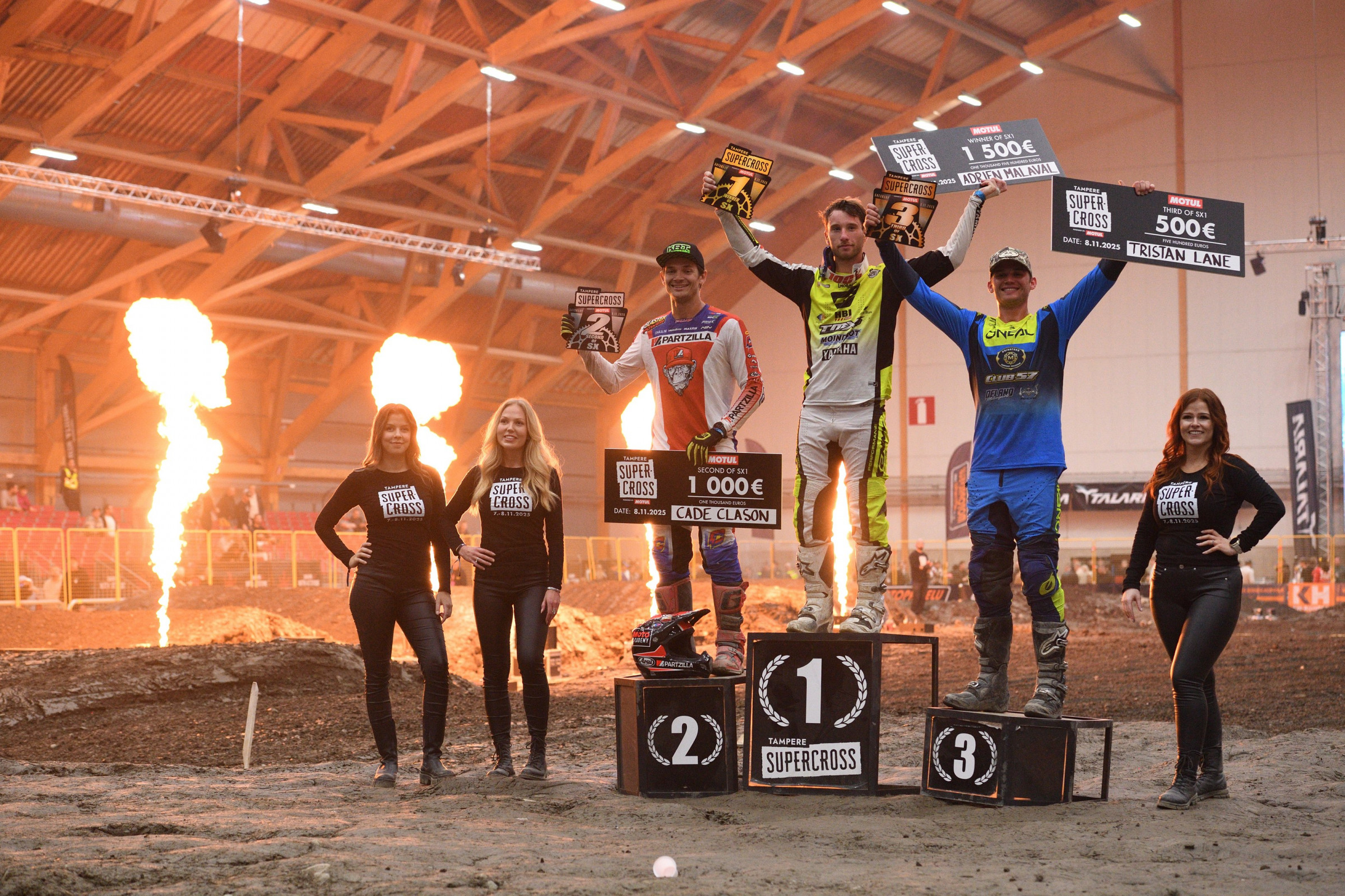 Adrien Malaval Wins 2025 Tampere Supercross in Finland: Cade Clason Second, Tristan Lane Third 