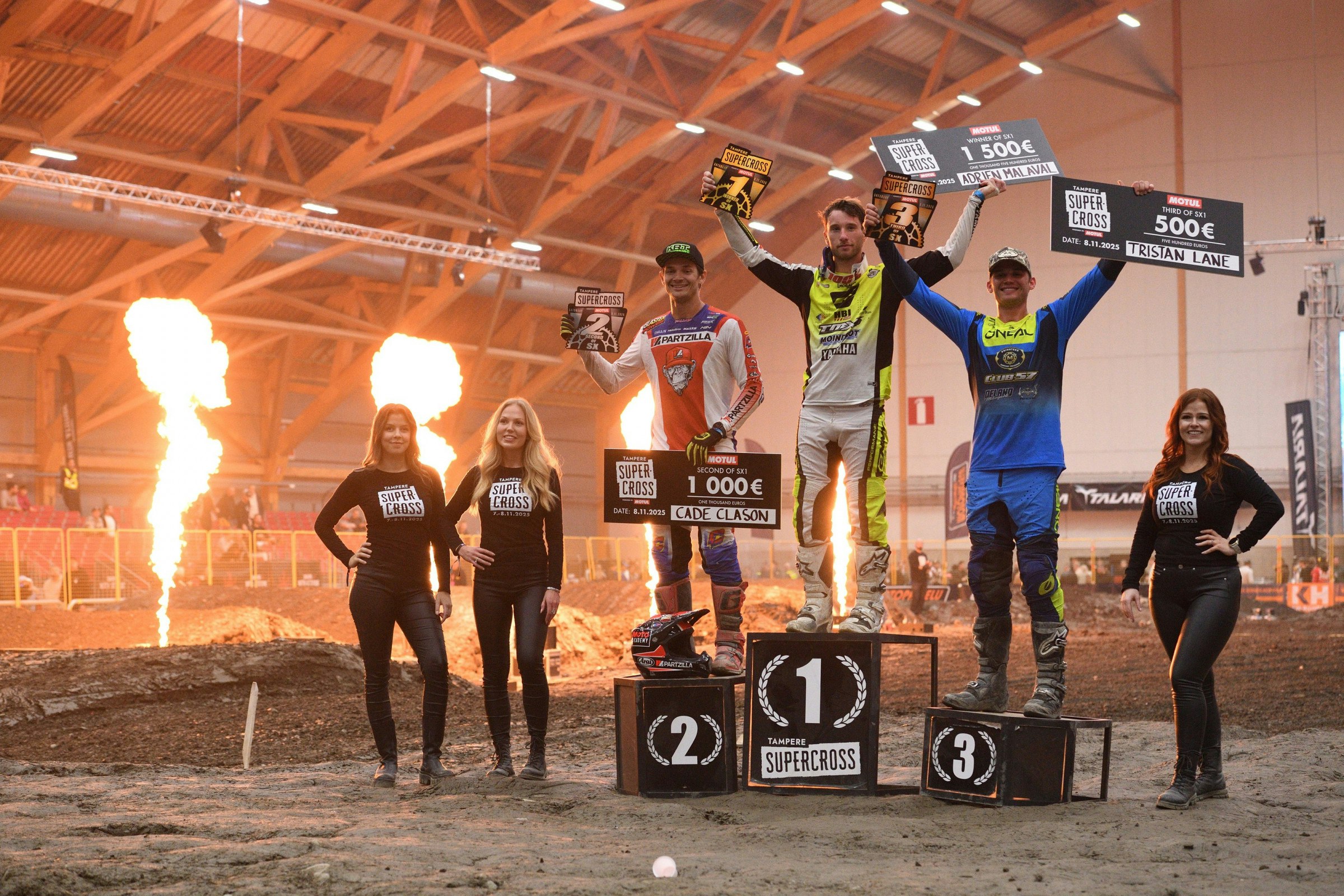 Adrien Malaval Wins 2025 Tampere Supercross in Finland: Cade Clason Second, Tristan Lane Third 