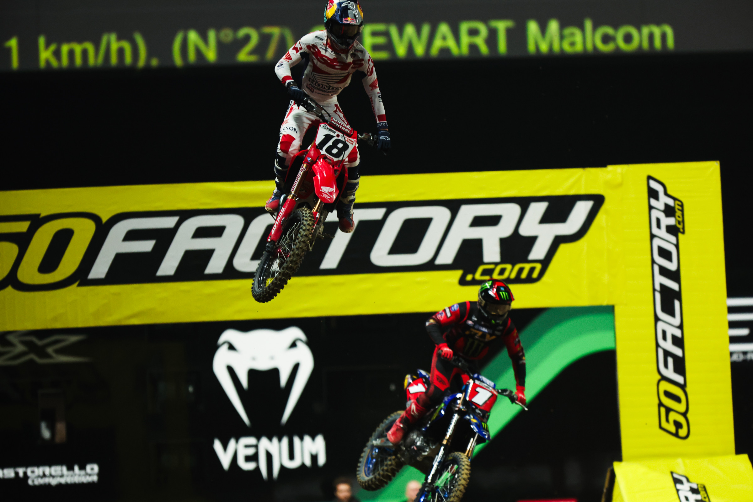 Jett Lawrence went down three times on night one.