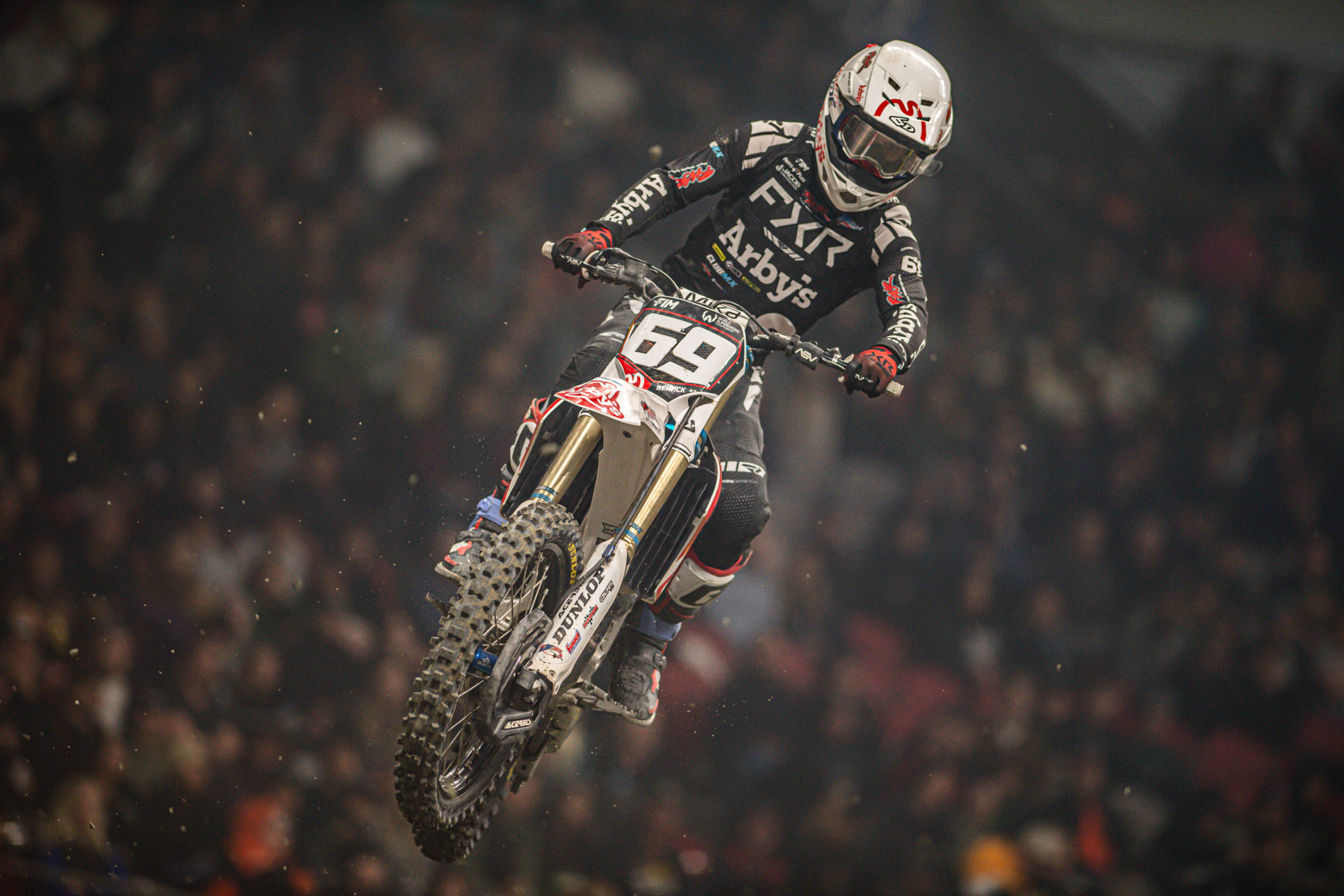 Coty Schock keeps getting better. He was second-best in SX2 and kept Anstie honest on his Rick Ware Racing Arby's machine.