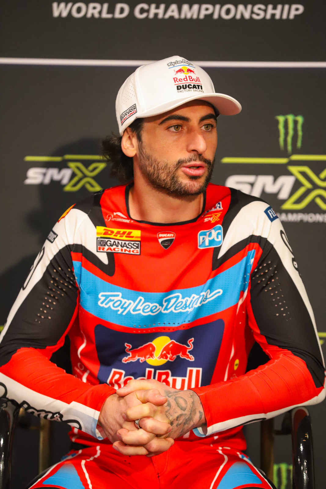 Dylan Ferrandis is his new Troy Lee Designs Red Bull Ducati Factory Racing Team gear!