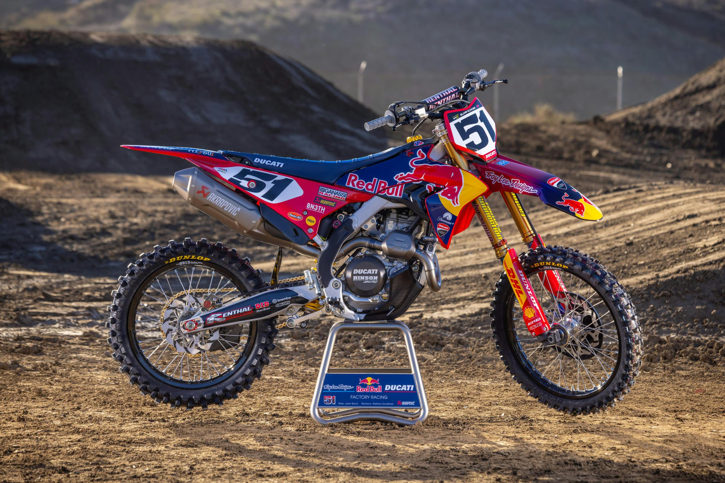 #51 Justin Barcia's Ducati Desmo450 MX