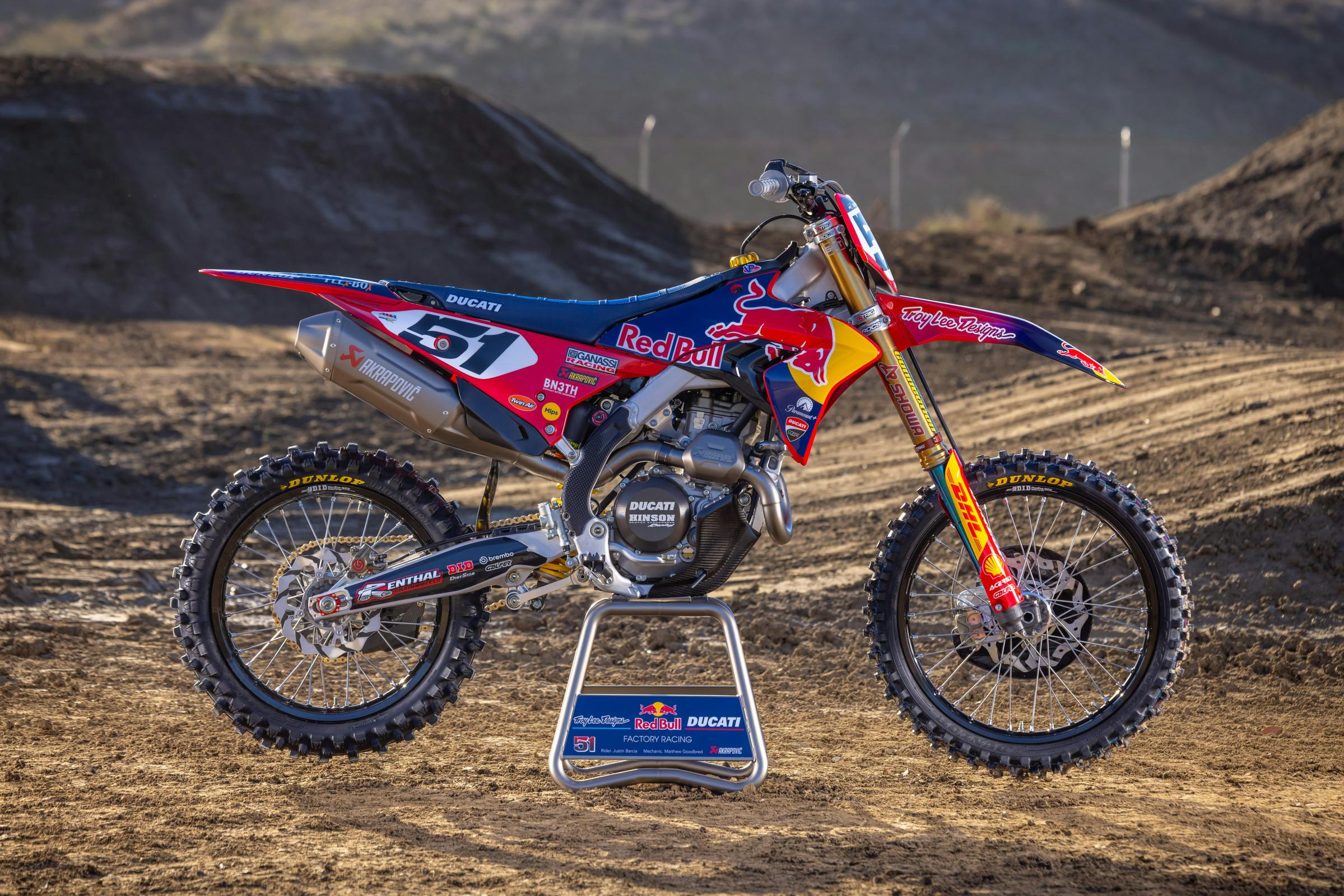 #51 Justin Barcia's Ducati Desmo450 MX