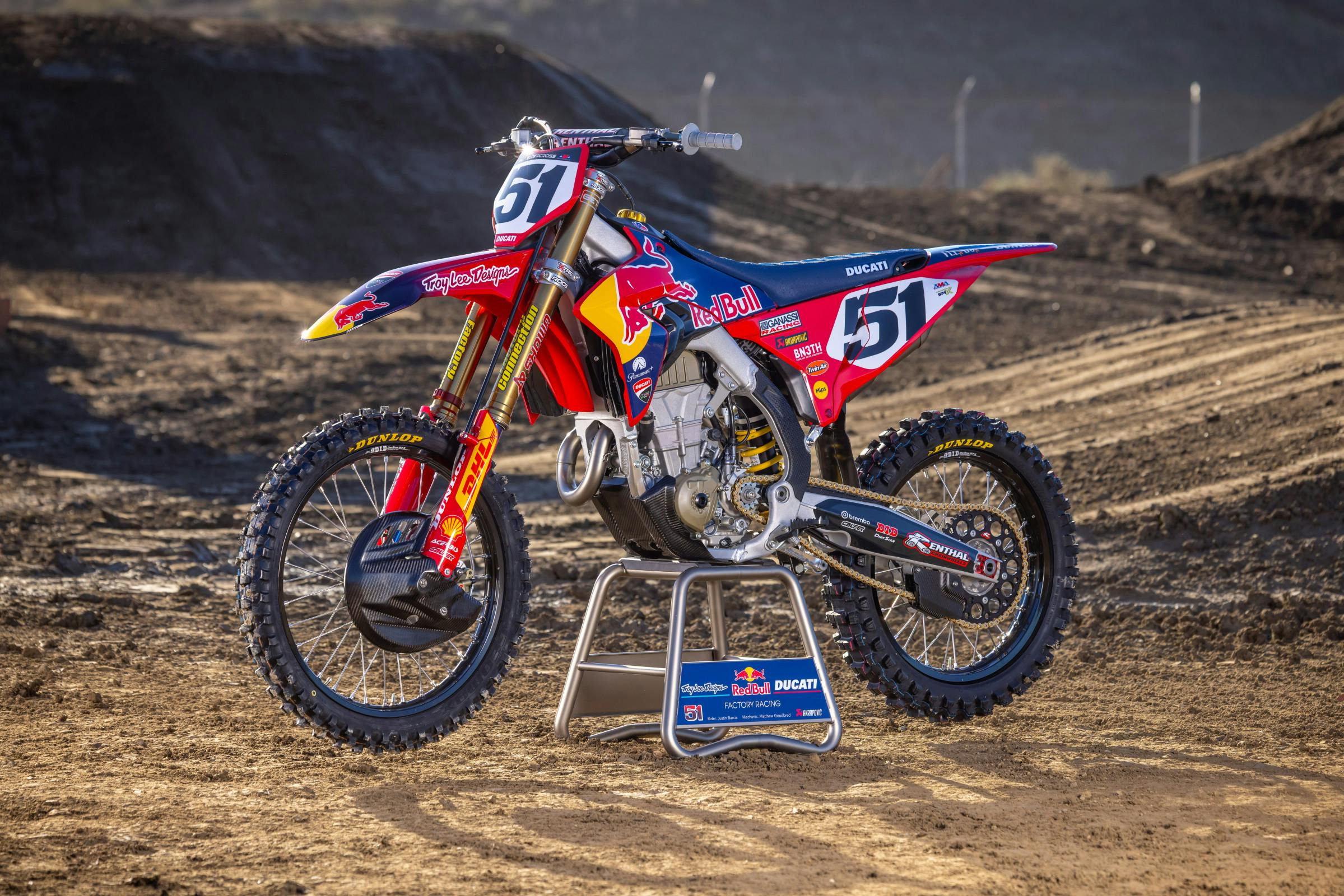 #51 Justin Barcia's Ducati Desmo450 MX