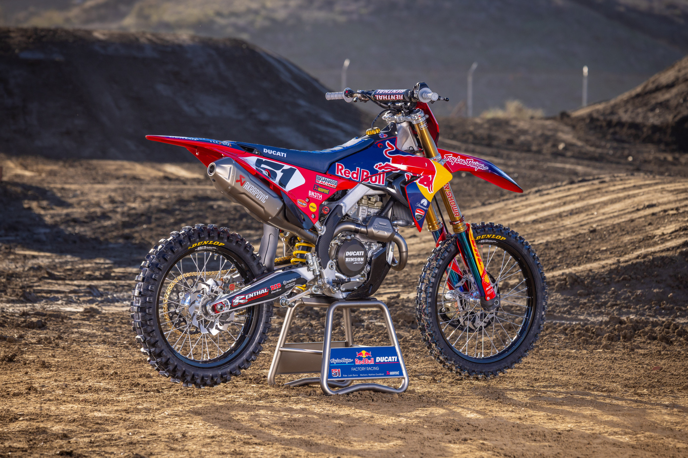 #51 Justin Barcia's Ducati Desmo450 MX