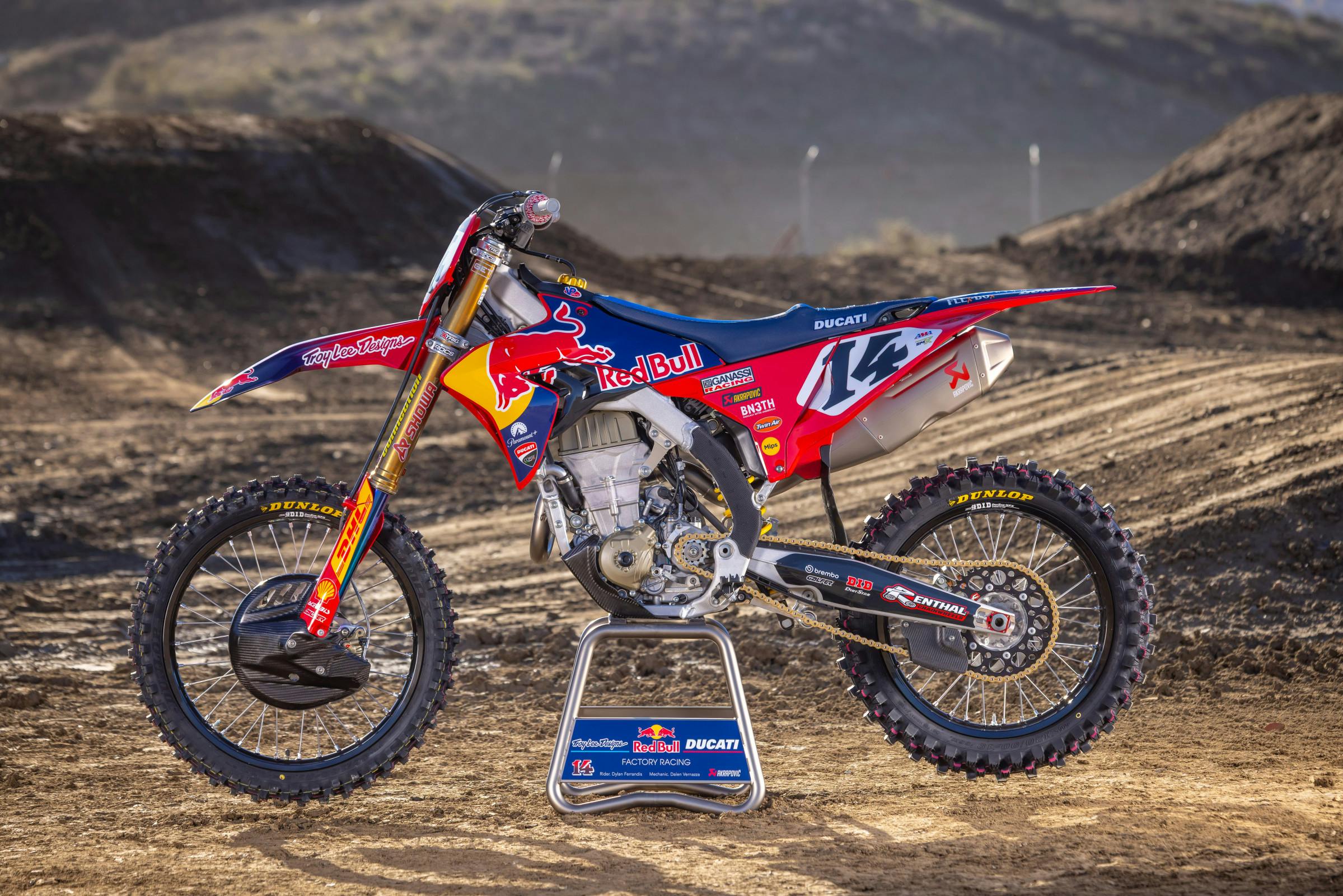 #14 Dylan Ferrandis' Ducati Desmo450 MX