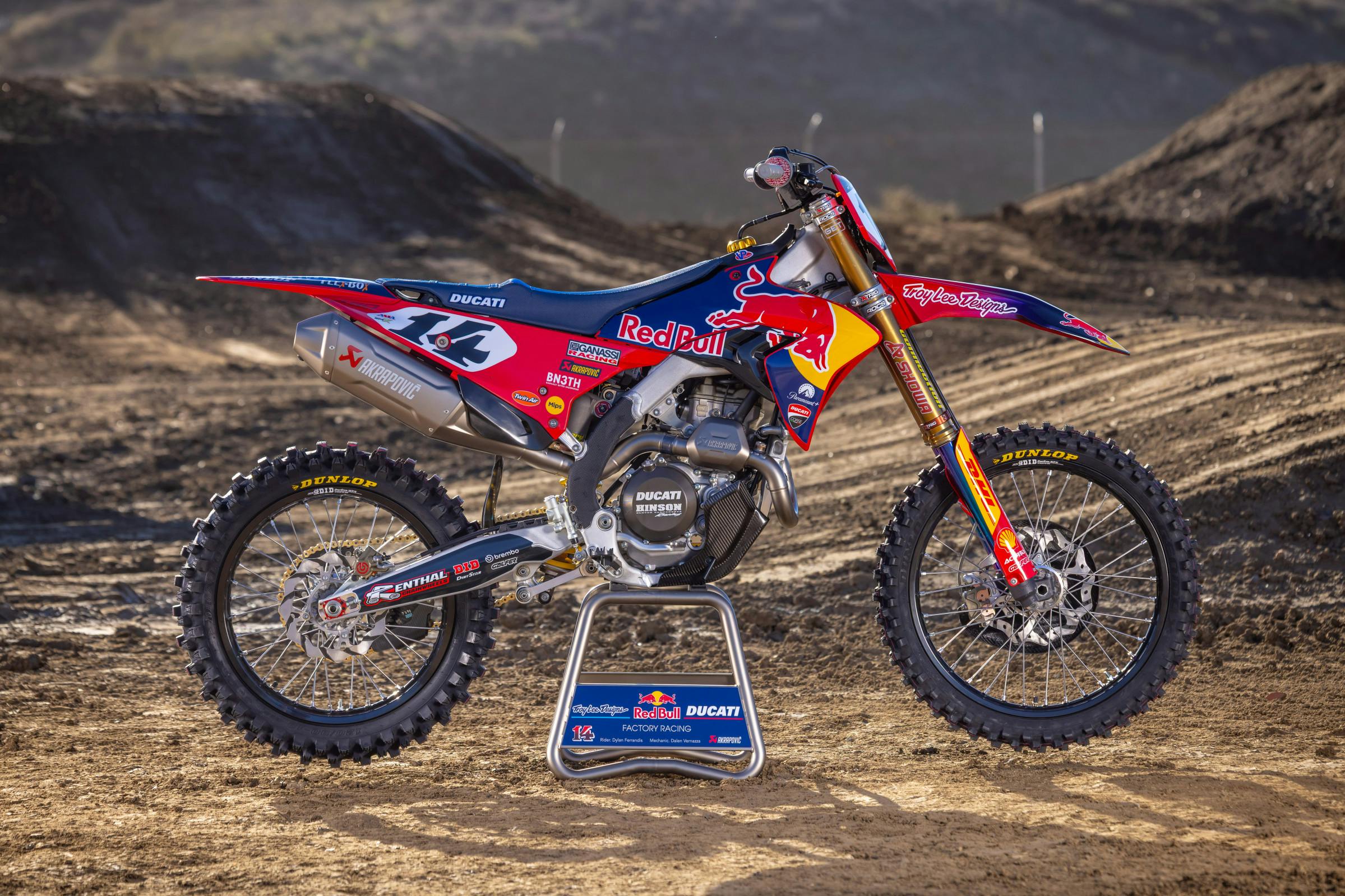 #14 Dylan Ferrandis' Ducati Desmo450 MX