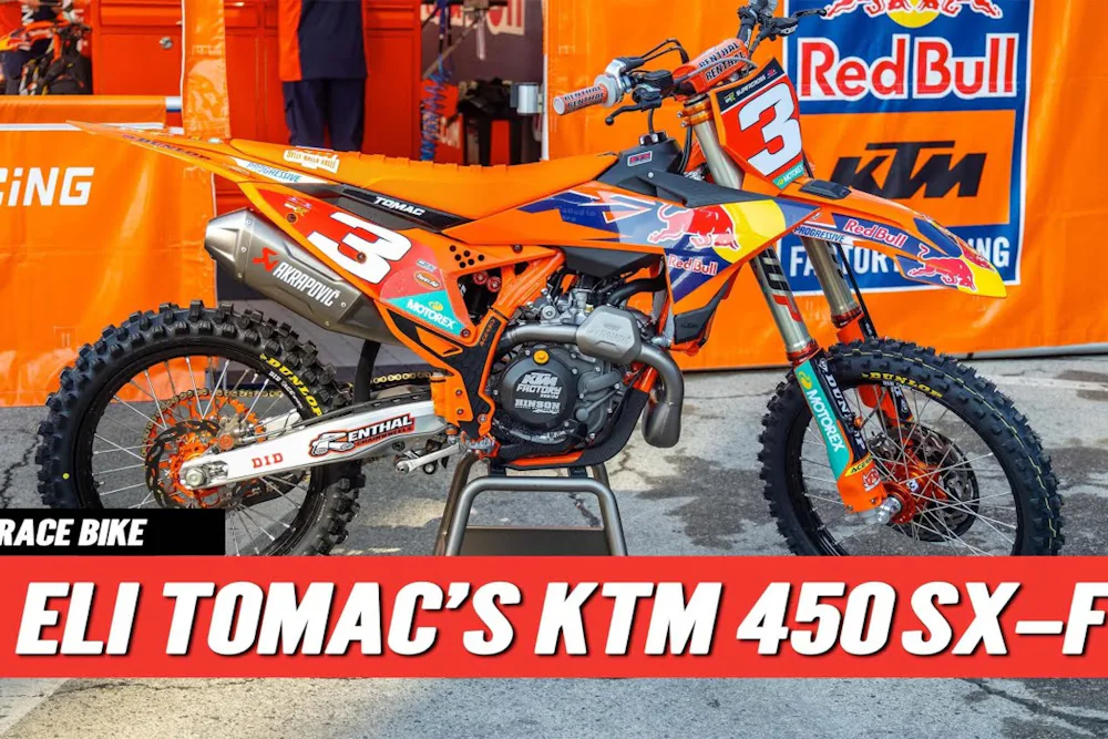 Video: Close Up Look at Eli Tomac’s KTM 450 SX-F Supercross Race Bike with Mechanic Jade Dungey