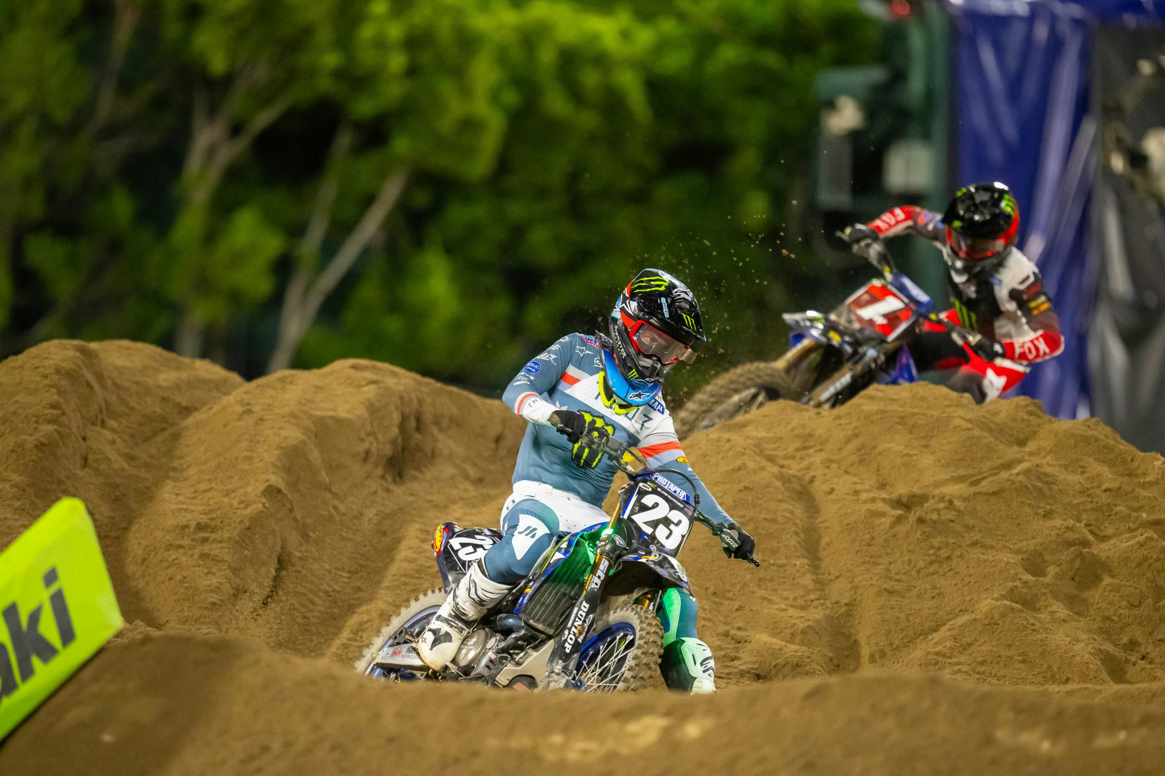 After breaking his neck, Mosiman held a retirement party a few years ago. Now he's back and leading races.