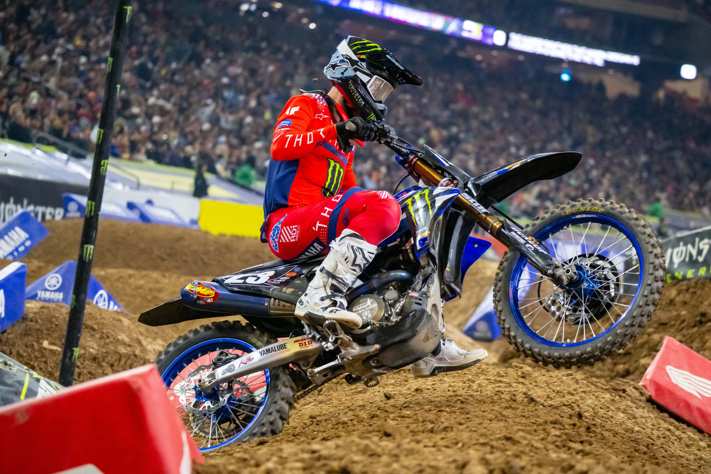 The track in Houston got trickier as the night went on.