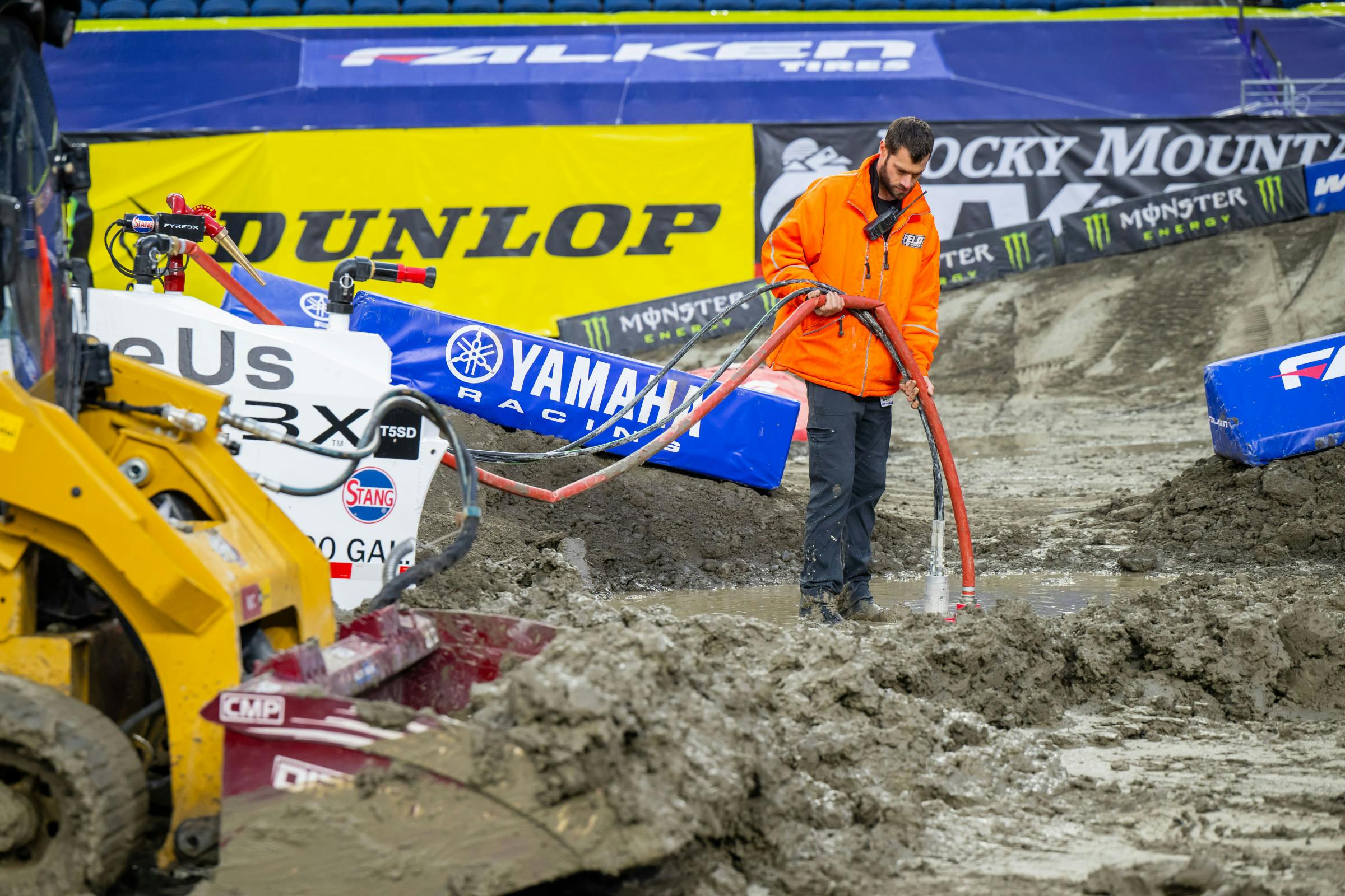 Some spots required water to be pumped out.