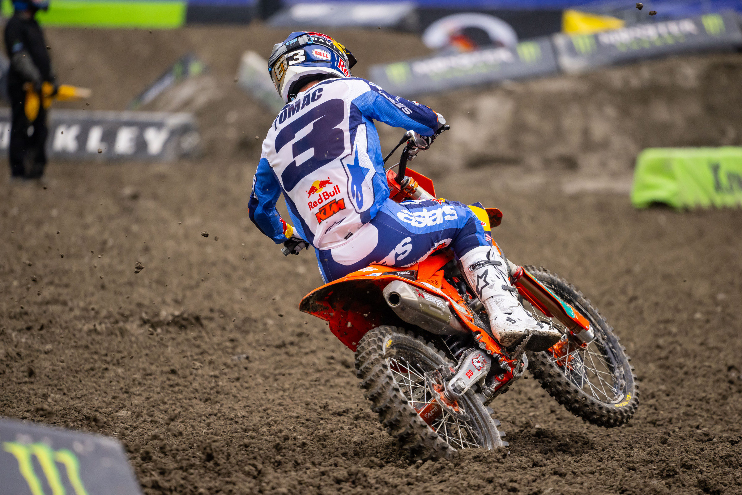 Eli Tomac was the fastest 450SX rider in the second qualifier.