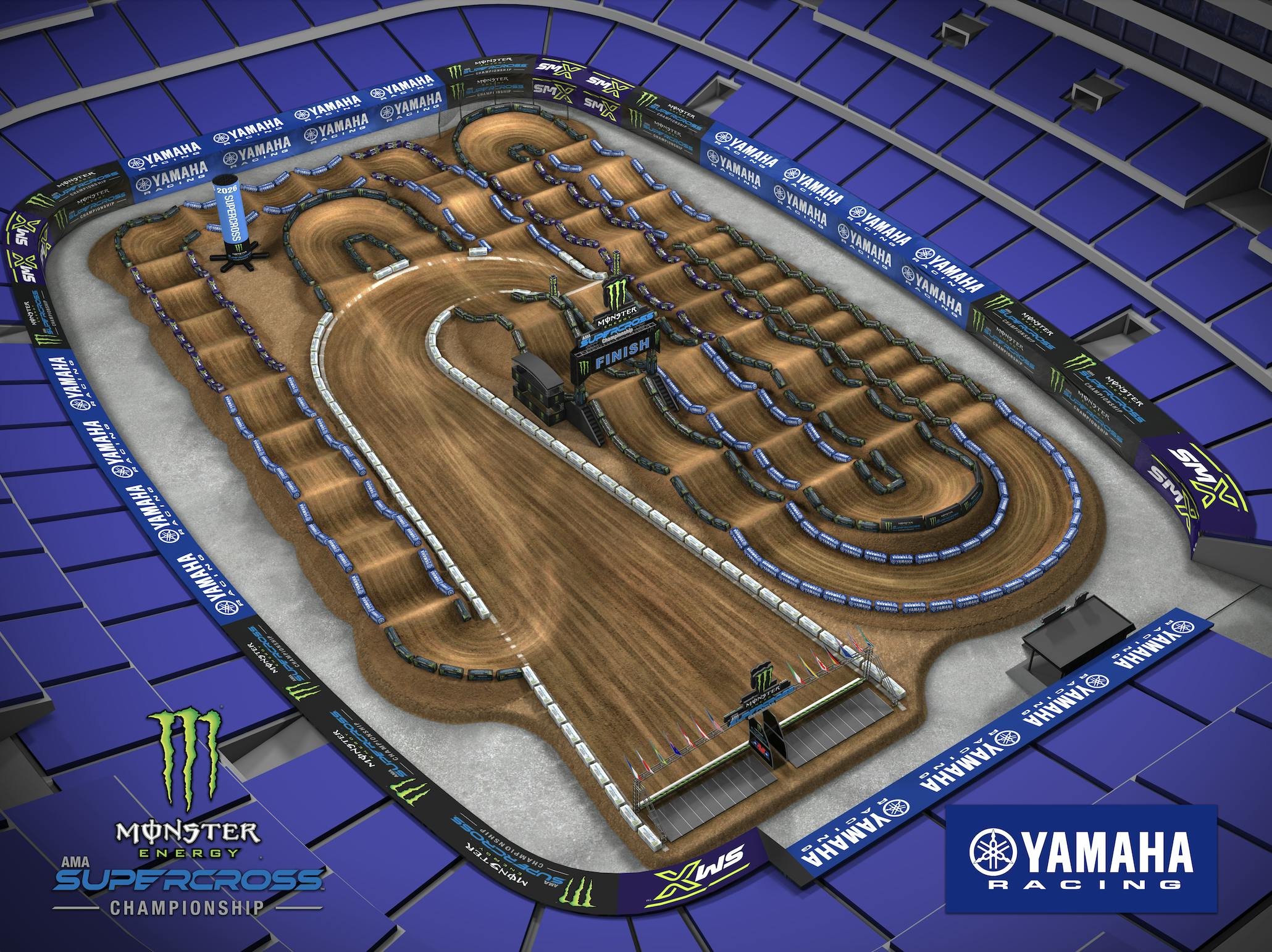 2026 Arlington Supercross track map