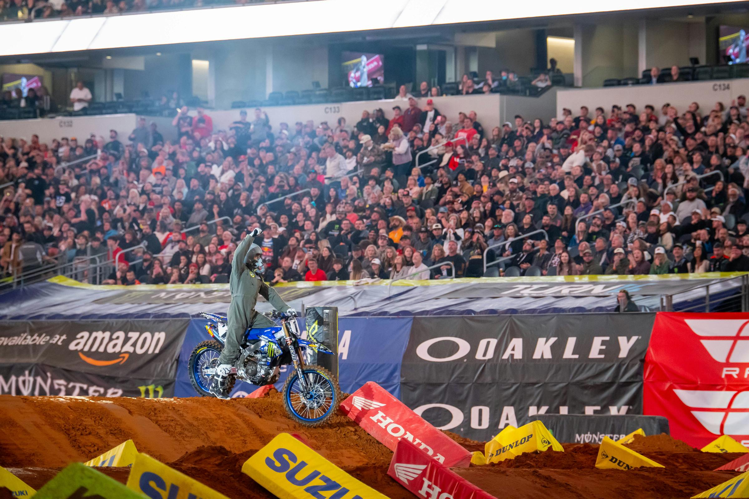 Webb in a full-on Air Force kit for opening ceremonies.