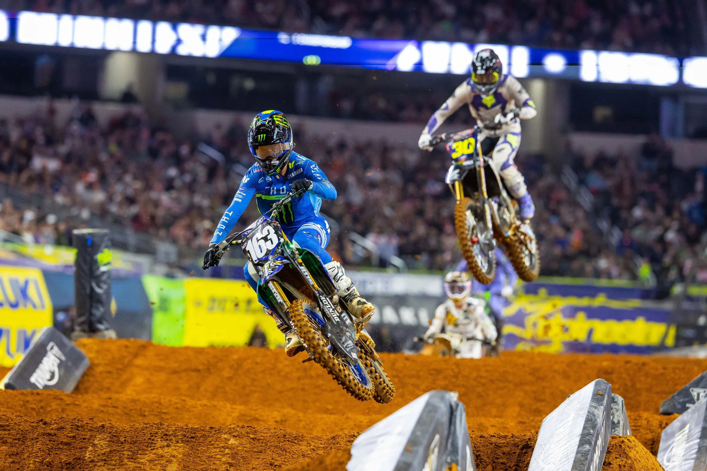 Brown leading Shimoda.