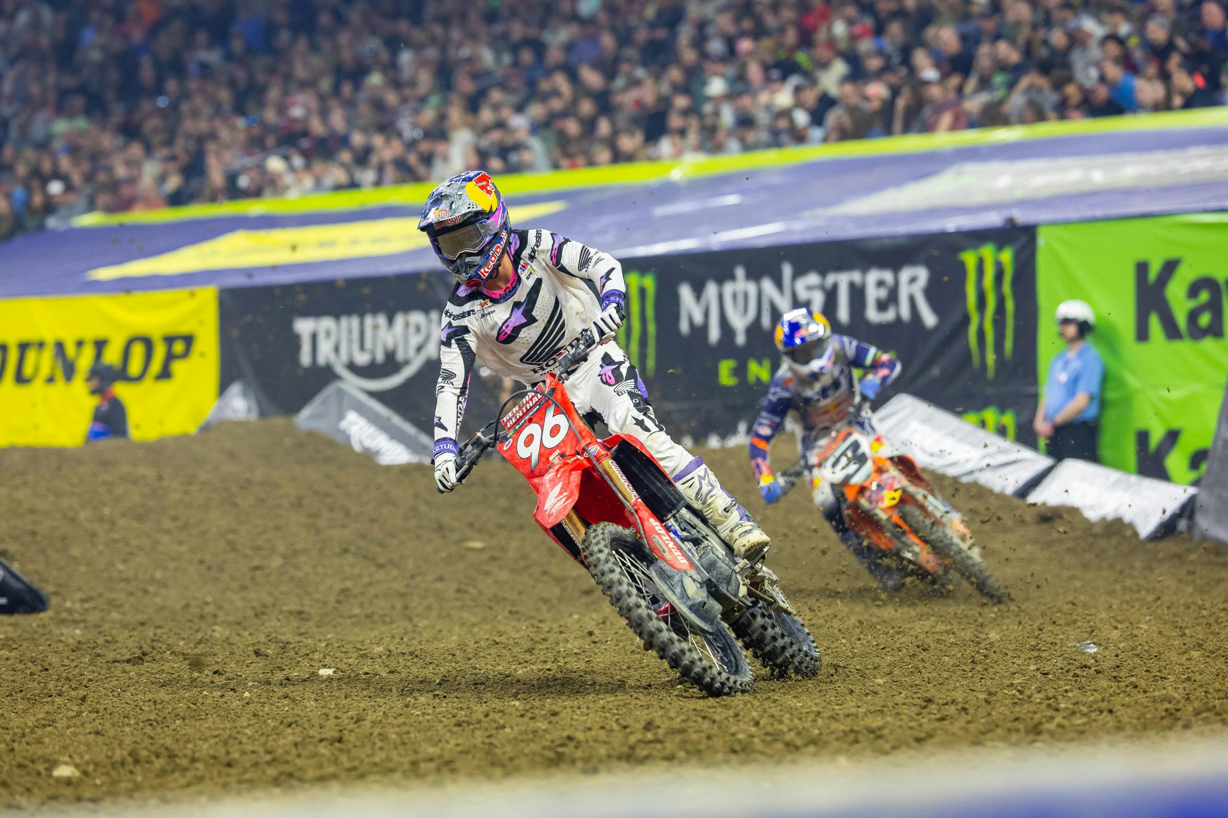 Hunter Lawrence and Eli Tomac are this close on the track and in the Championship.&nbsp;