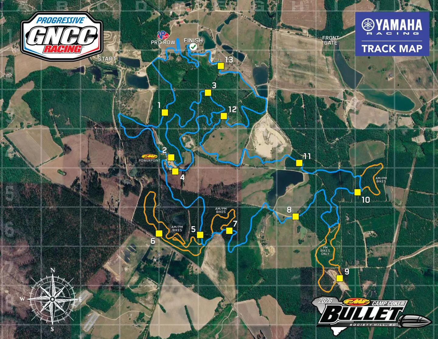 Camp Coker Bullet GNCC Layout