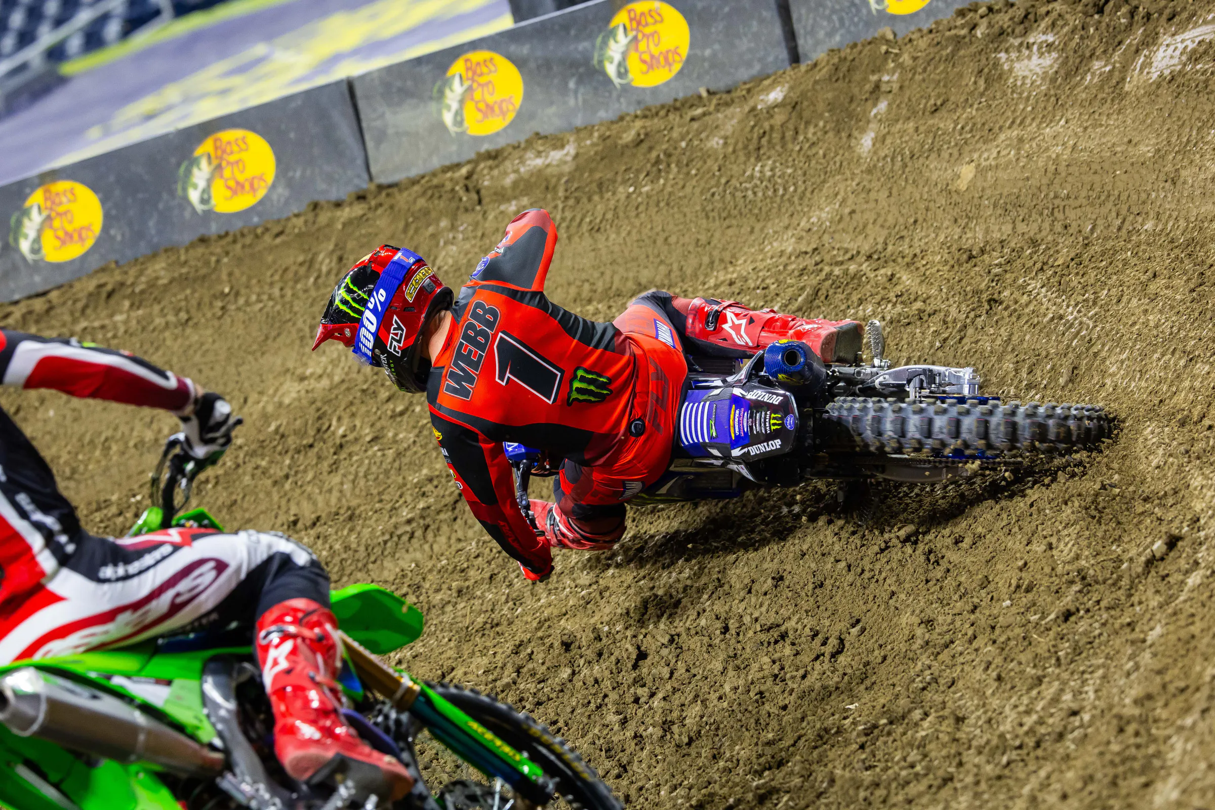 Who knows how Cooper Webb's night would have been had he not gone down when executing an aggressive block pass on Jorge Prado.