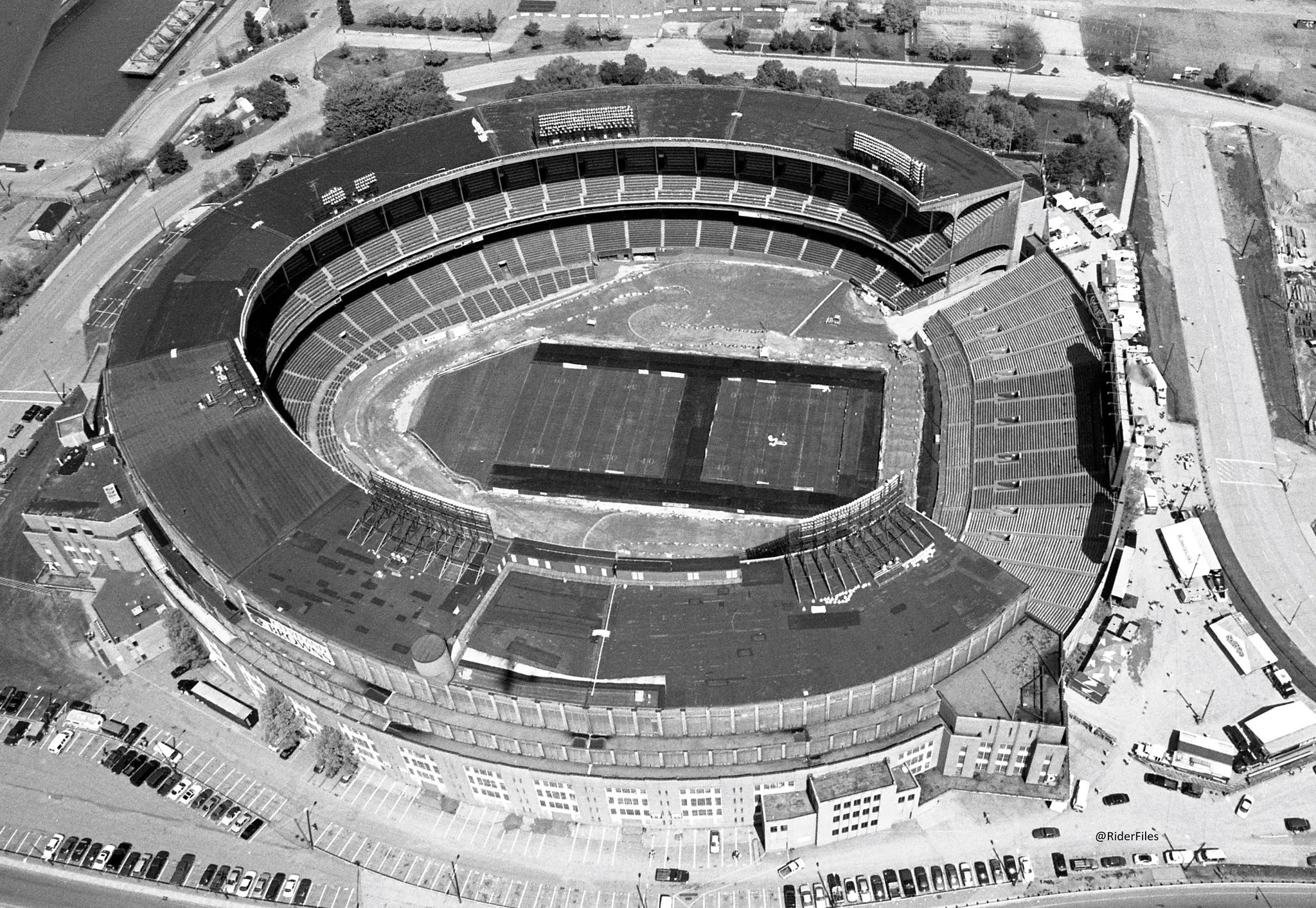 And here was the Cleveland track in 1995, shot from above by Kinney Jones.