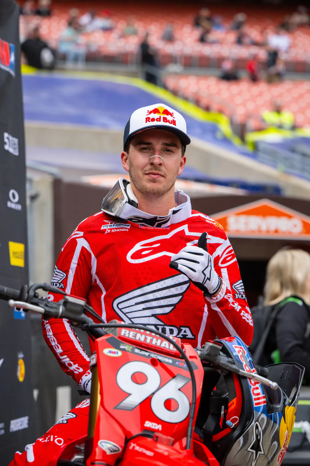 Hunter Lawrence tops 450SX qualifying in Cleveland.