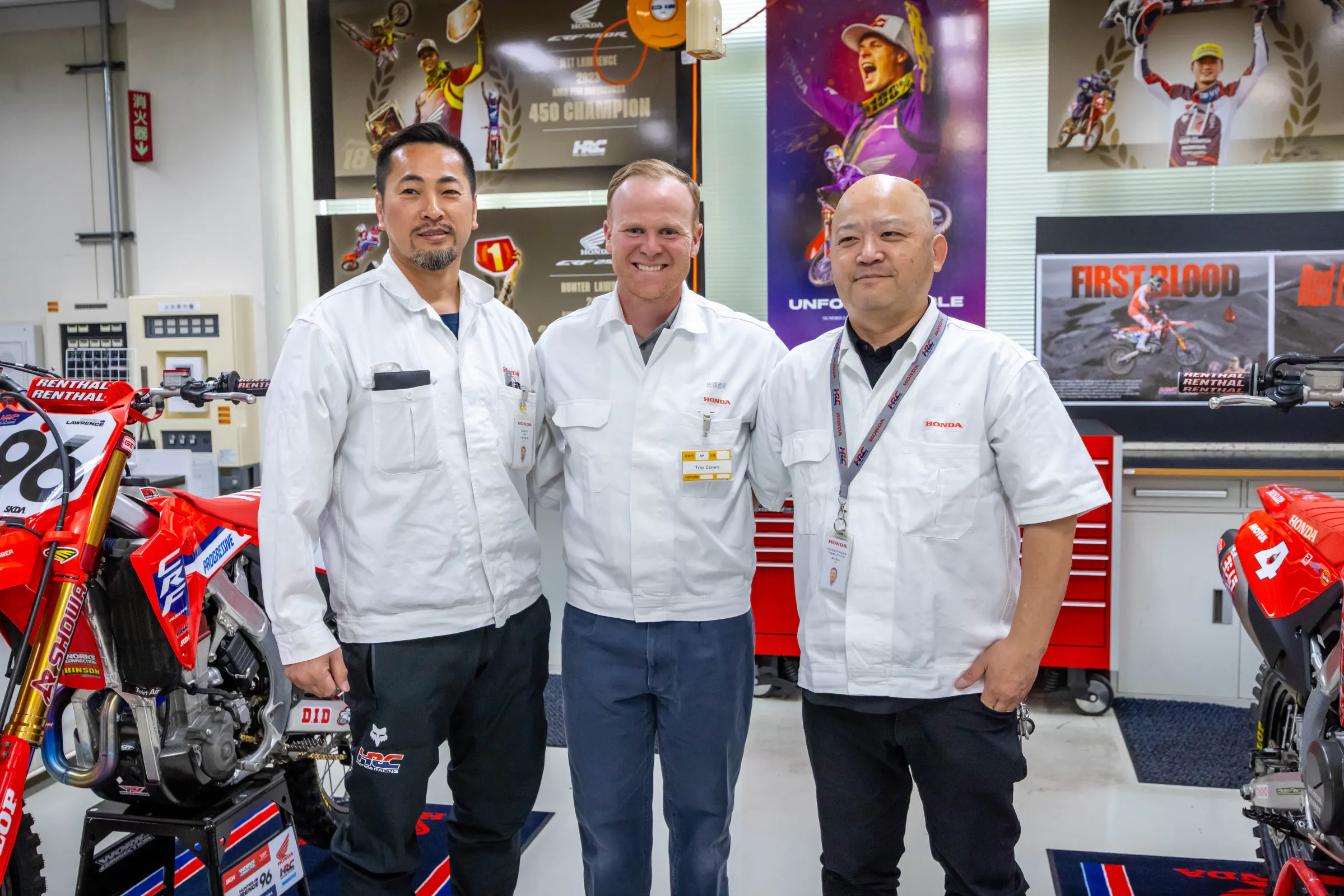 Canard with engineers in Honda's R&D facilty.