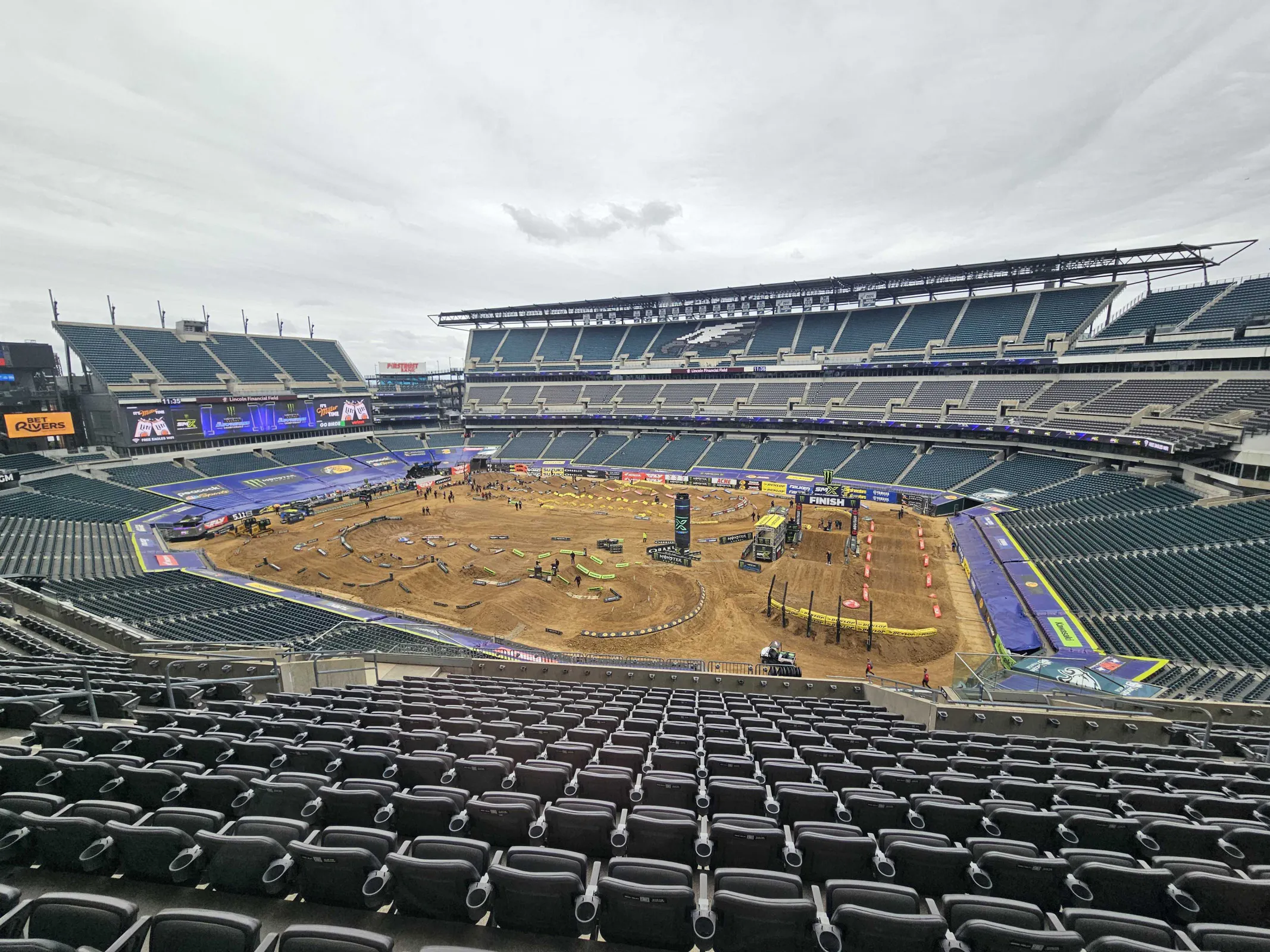 The tarps have been pulled! Track walk is done and we will have bikes on track shortly!