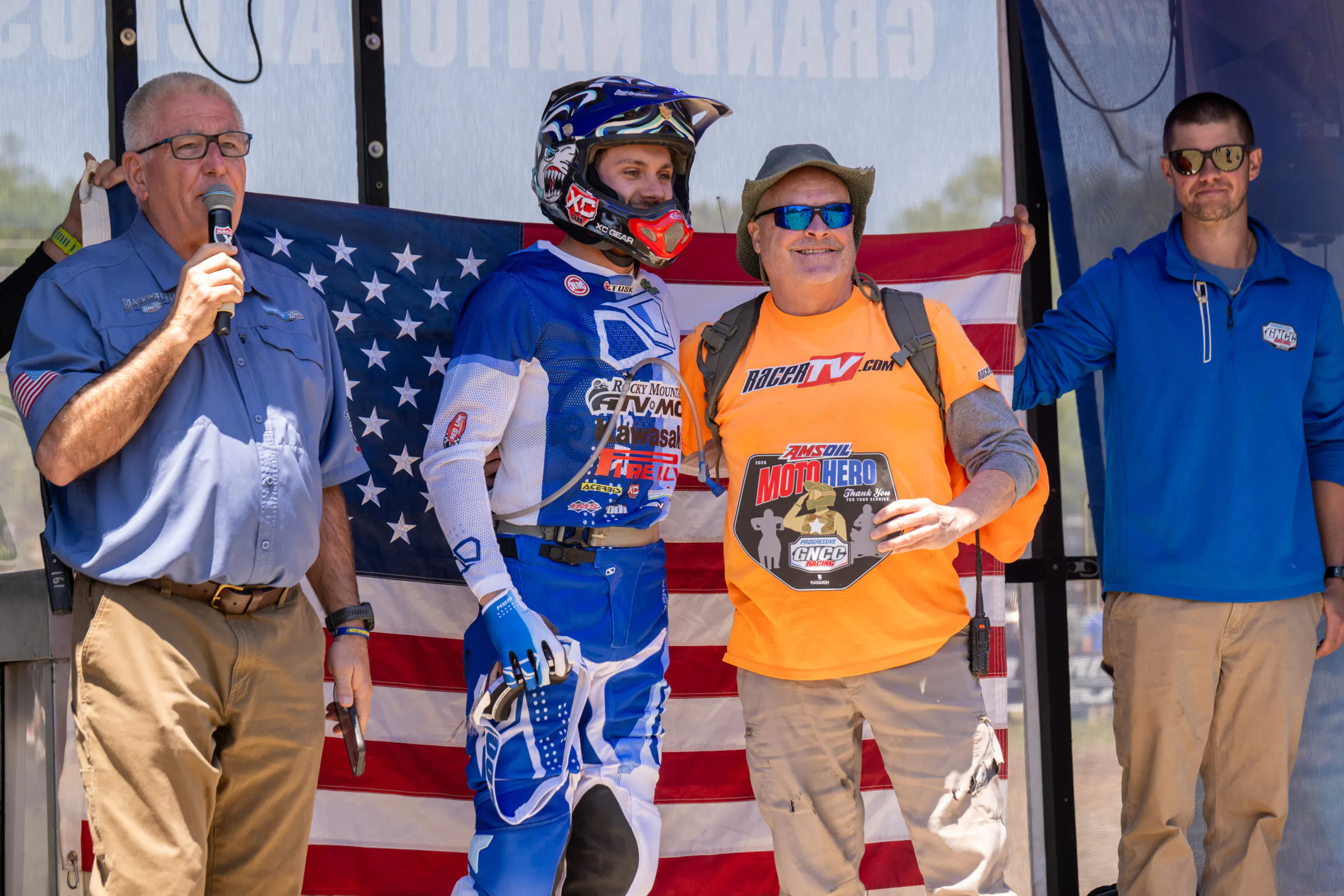 John Carpenter with RacerTV was awarded the AMSOIL Moto Hero award, while Josh Toth was give a GNCC Sportsmanship Award.