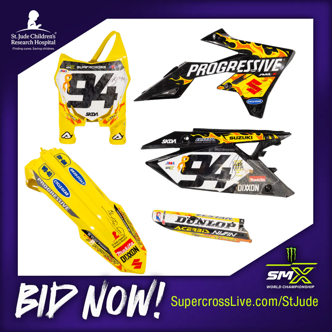 Ends Tonight: 2026 St. Jude Love Moto Stop Cancer Auction Featuring - Roczen, Deegan, Tomac, Lawrence, and Much More!