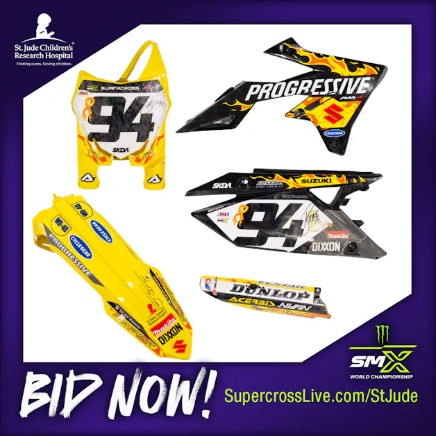 Ends Tonight: 2026 St. Jude Love Moto Stop Cancer Auction Featuring - Roczen, Deegan, Tomac, Lawrence, and Much More!