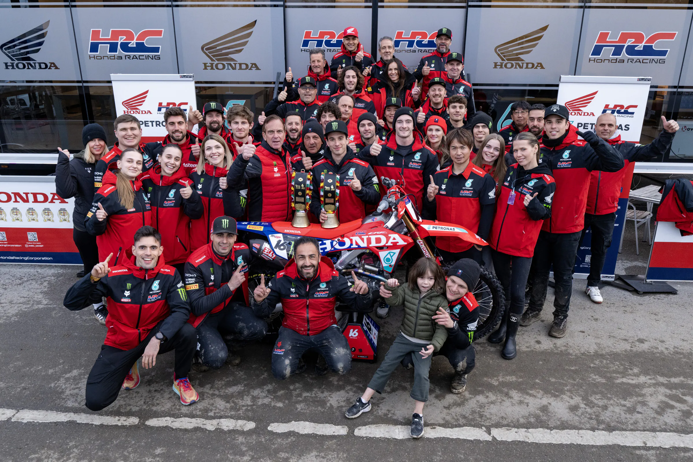 Vialle with his gigantic new team.