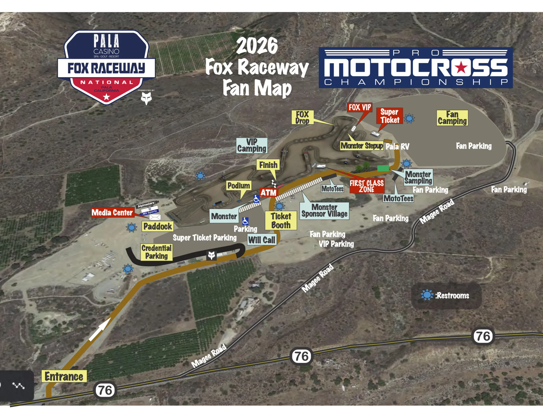 2026 Fox Raceway Fan Map