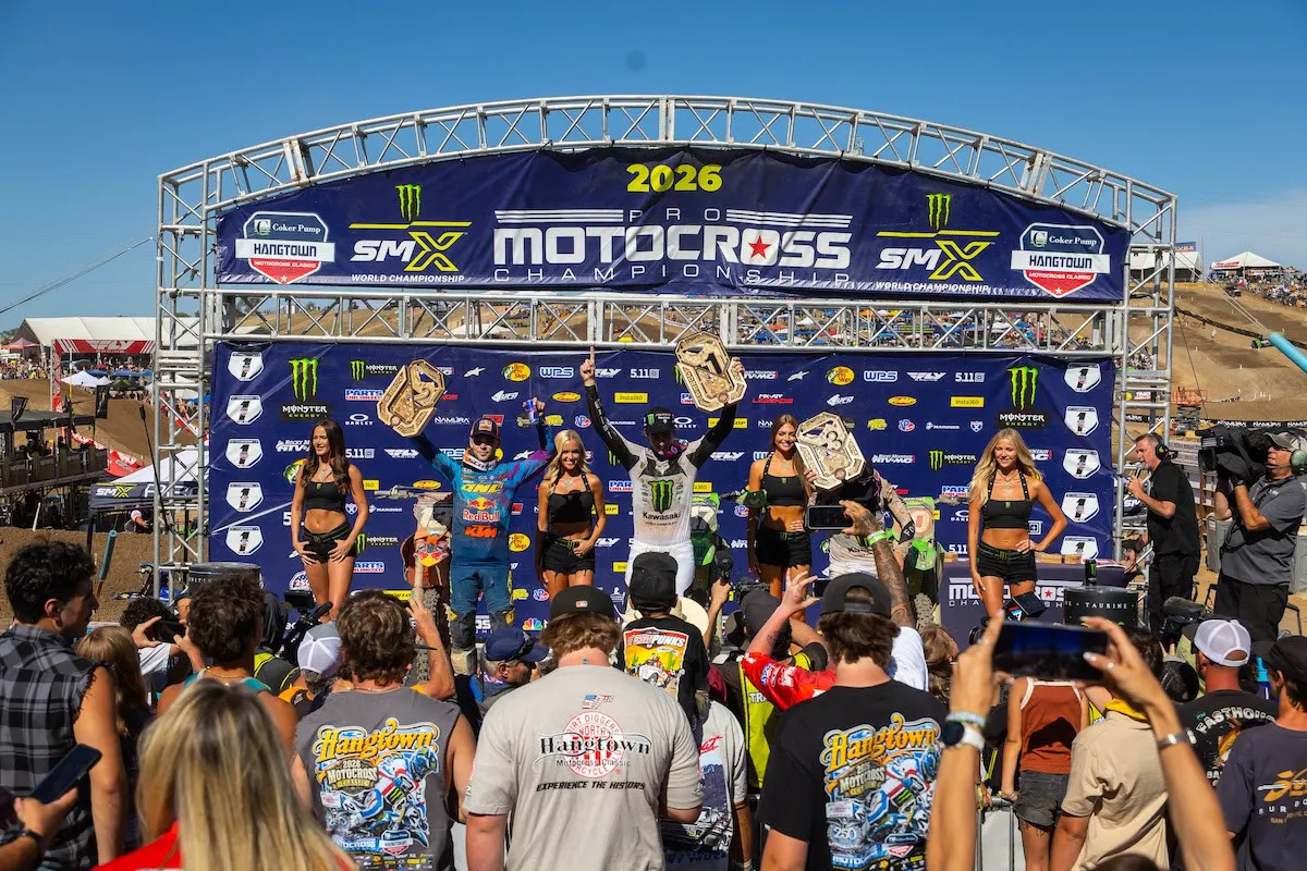 The 250 podium at Hangtown.