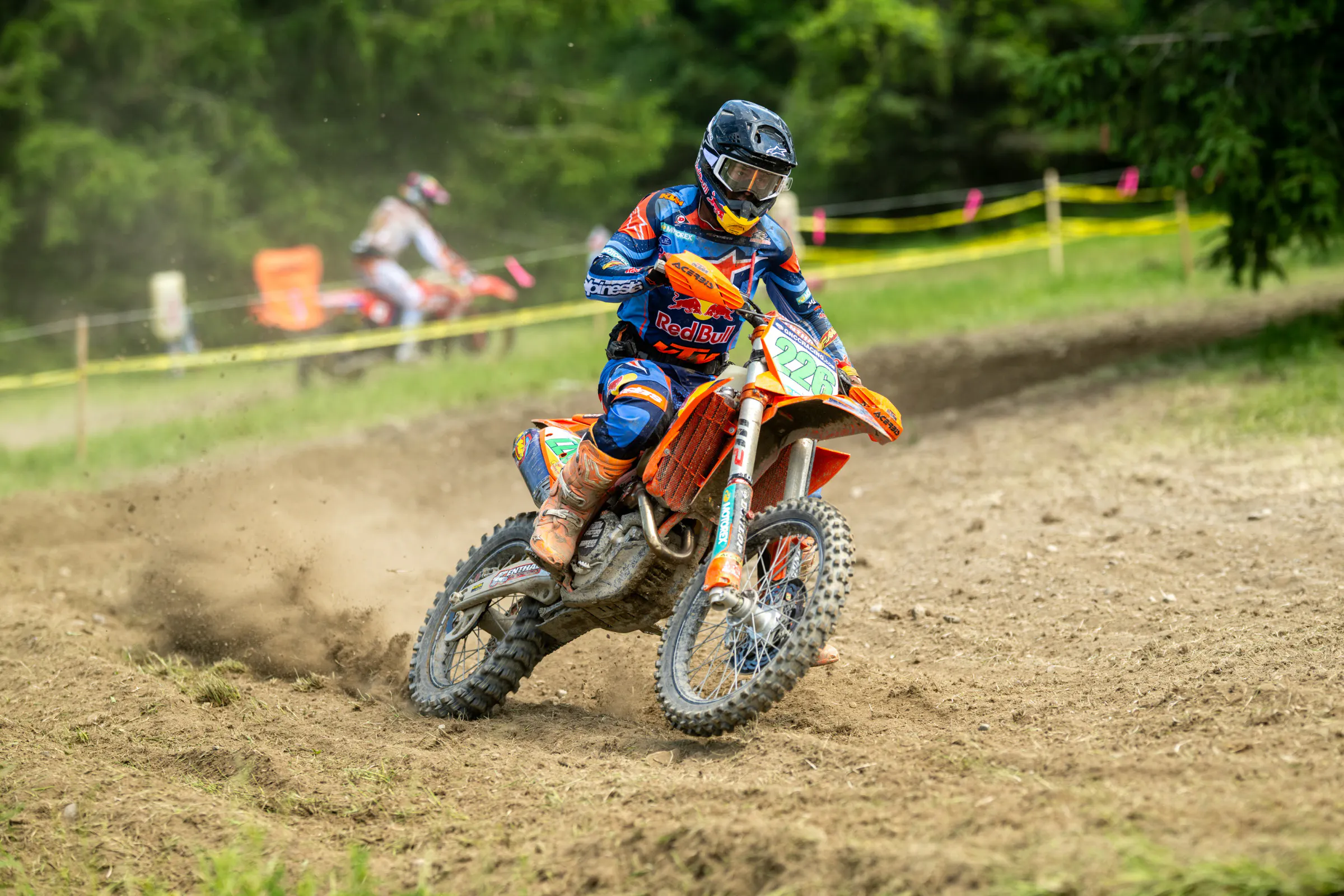 Jason Tino (FMF KTM Factory Racing) battled throughout the day to earn second in the XC2 250 Pro class. Tino and Riordan now sit tied for first in the points standings.