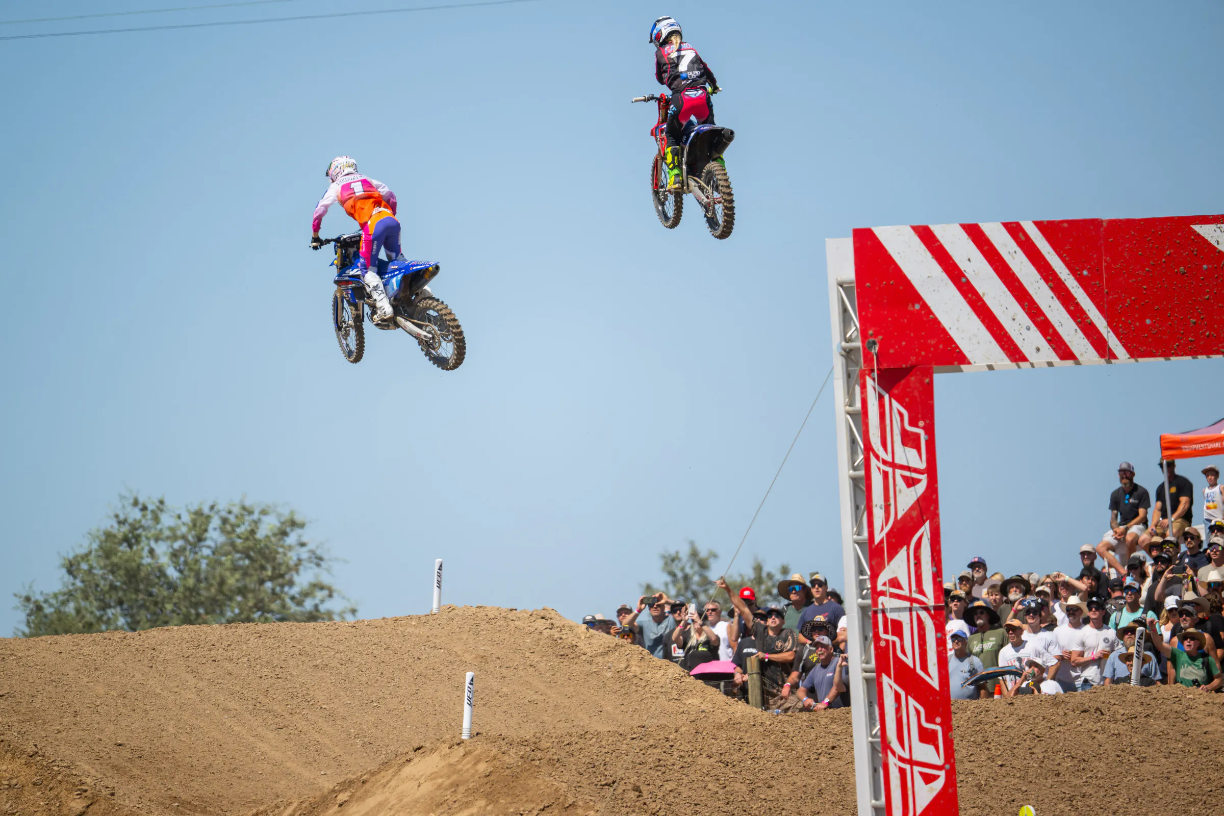 Charli Cannon stayed this close to Turner for most of the second moto.