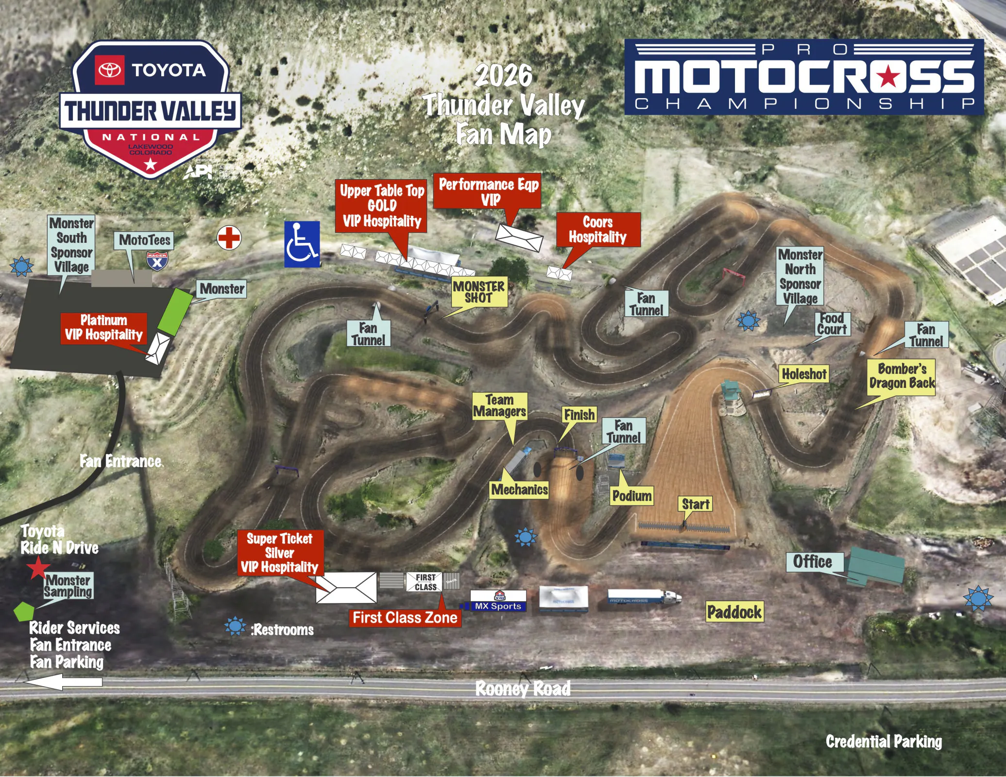 2026 Thunder Valley National Fan Map