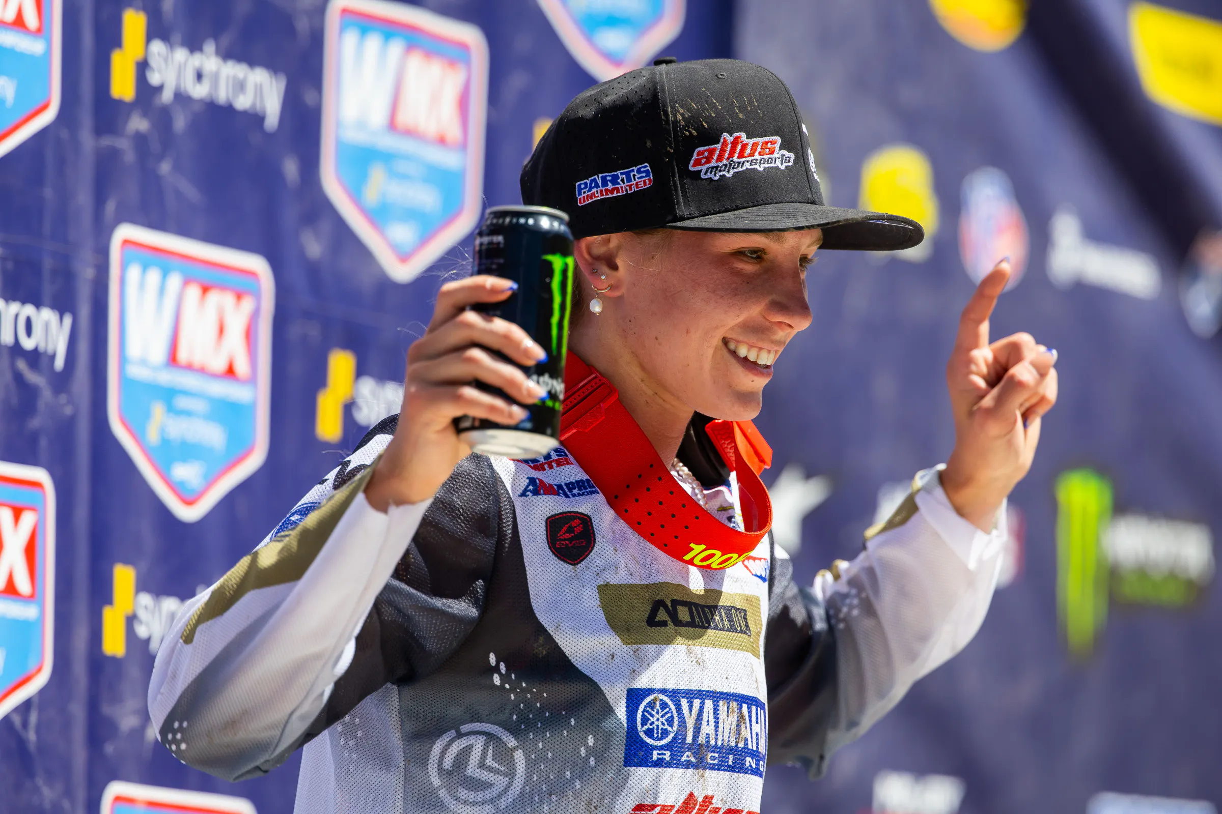 Turner was victorious in the first WMX moto of the weekend at Thunder Valley.