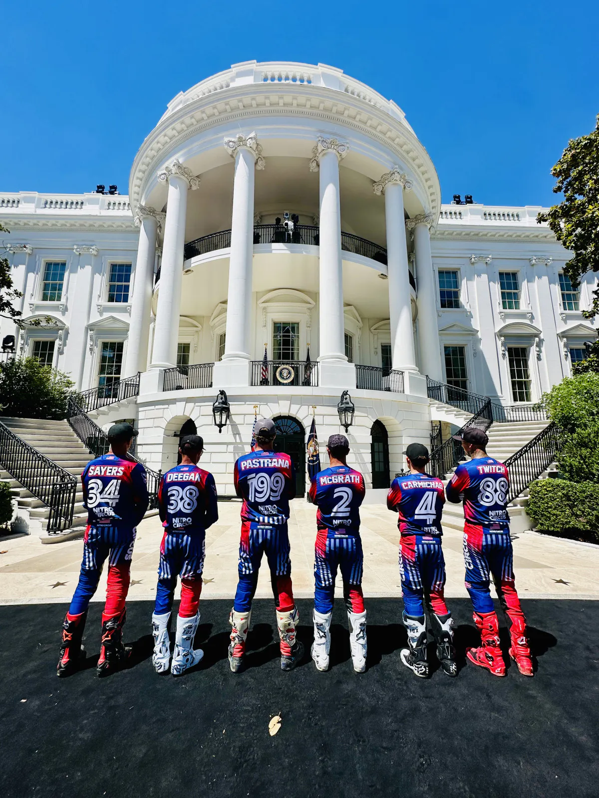 Dirt bikers at the White House.