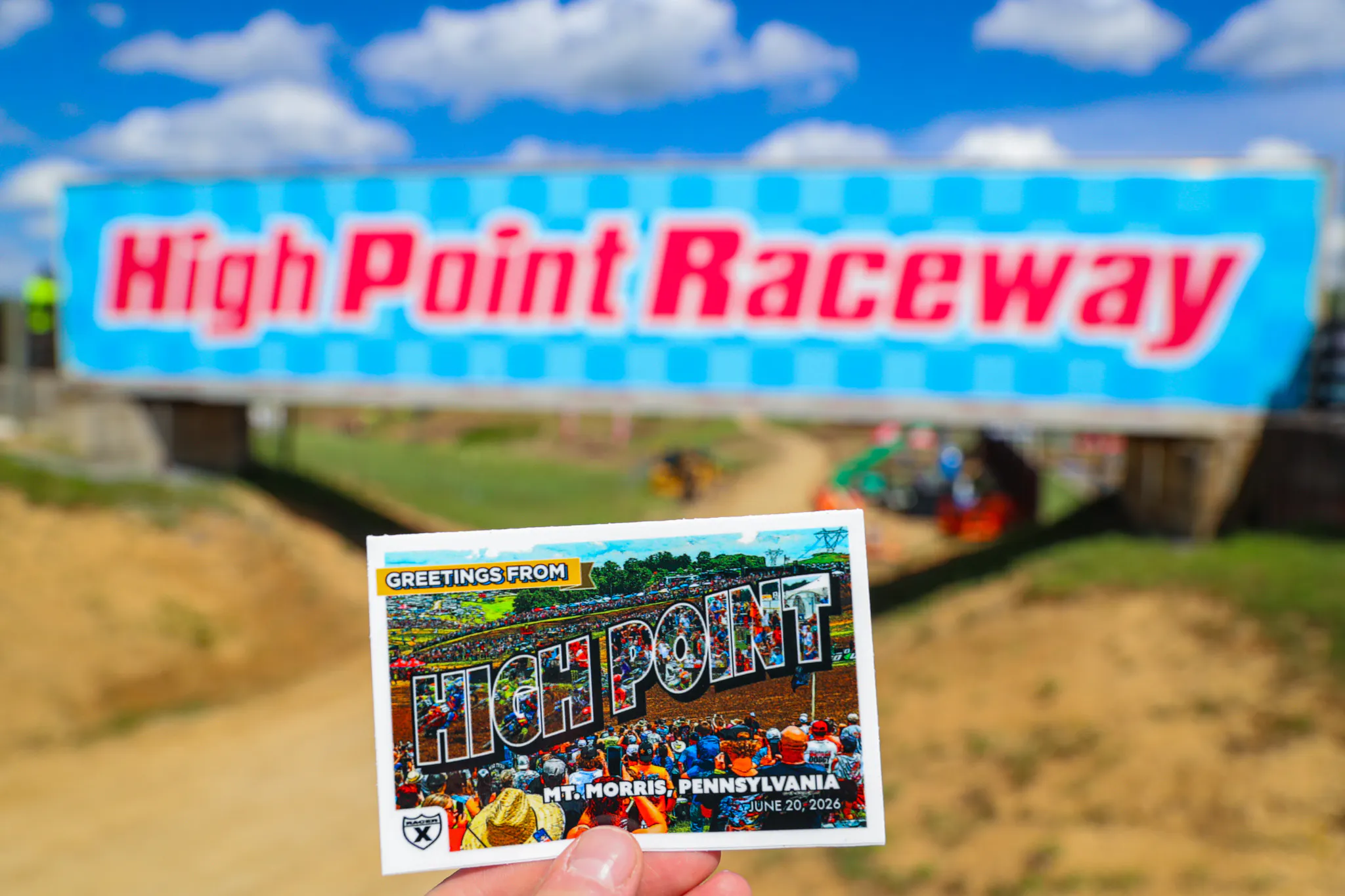 Get your FREE 2026 High Point event sticker at the Racer X trailer this weekend!