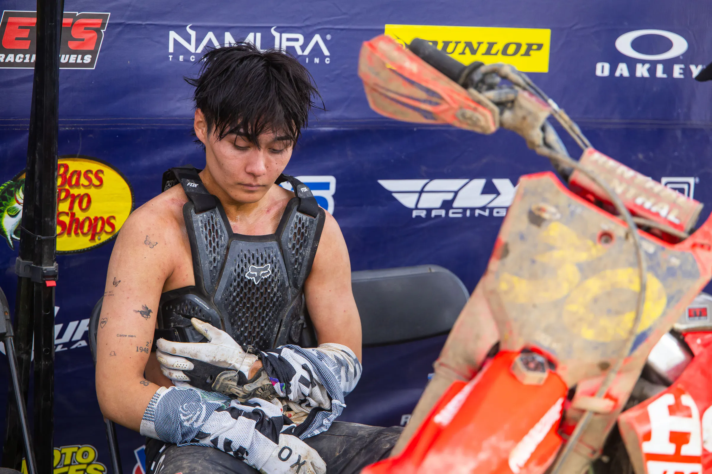 Shimoda struggled to pass Minear at High Point, but still took third overall.