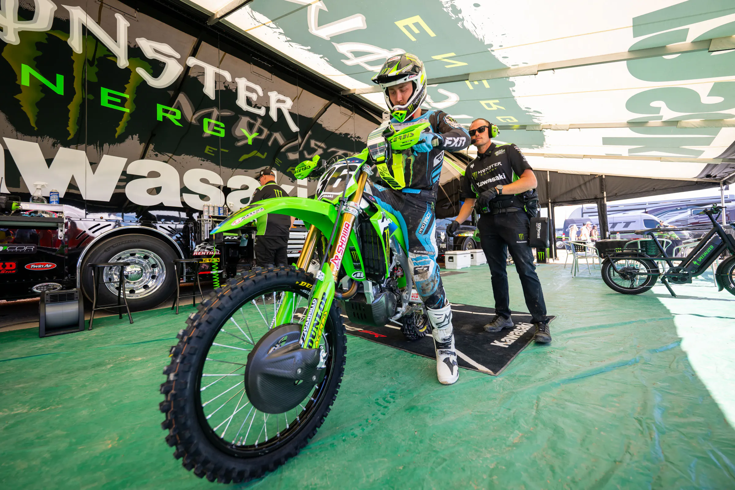 Marchbanks has been carrying the flag for Kawasaki and hovering around the podium.