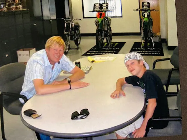 A young AC with author Eric Johnson.&nbsp;