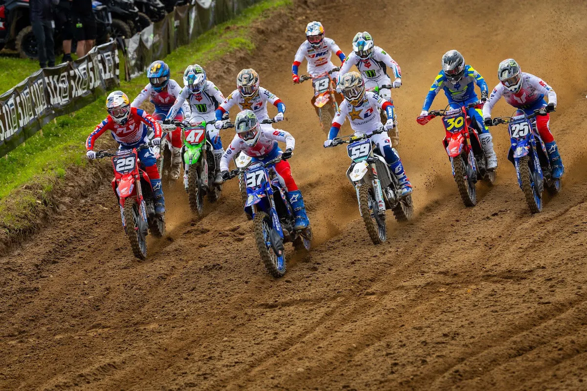 Davies nailed the start of moto two and took off with the lead.